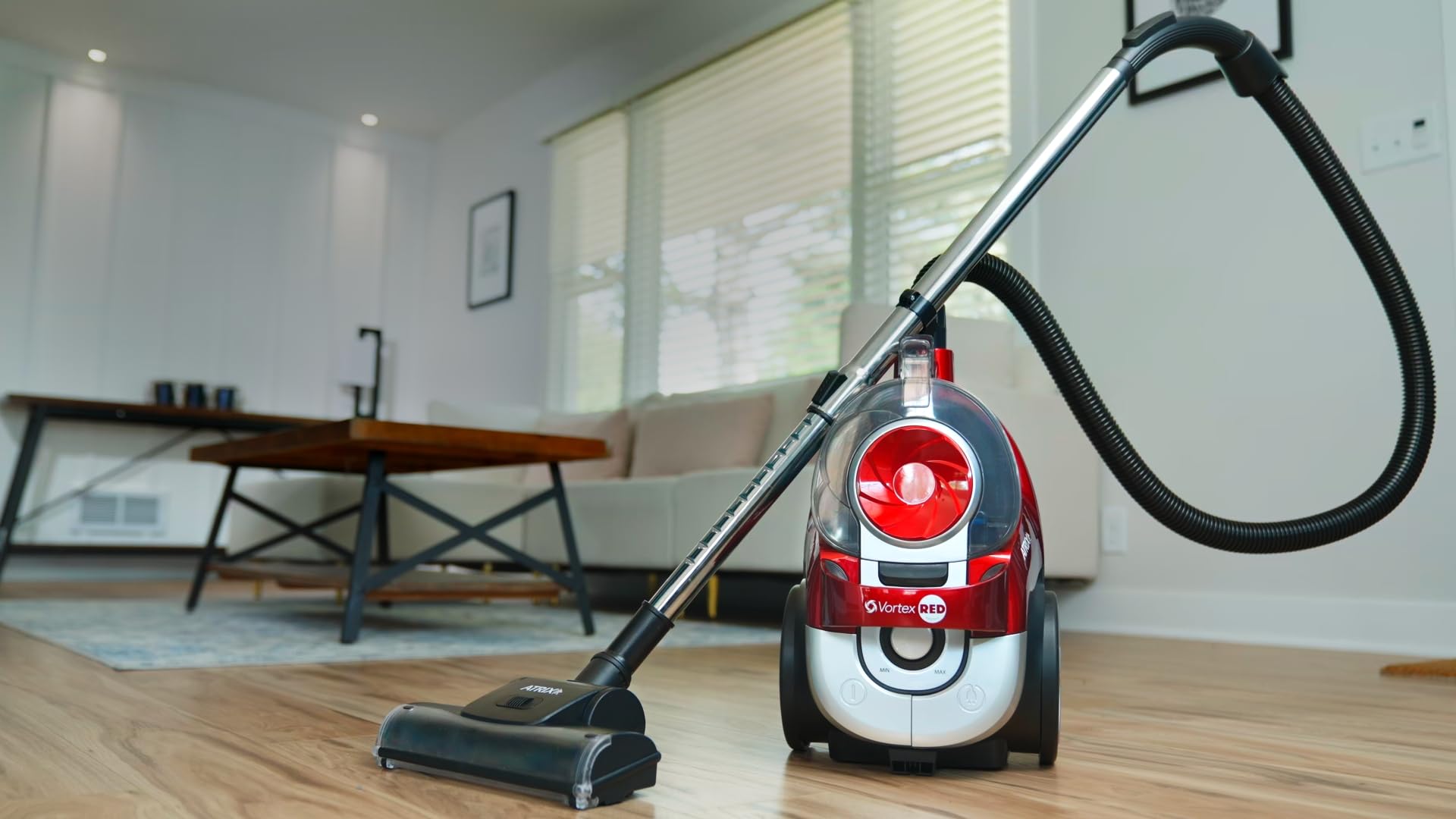 Atrix Vortex Red Bagless Hepa Canister Vacuum
