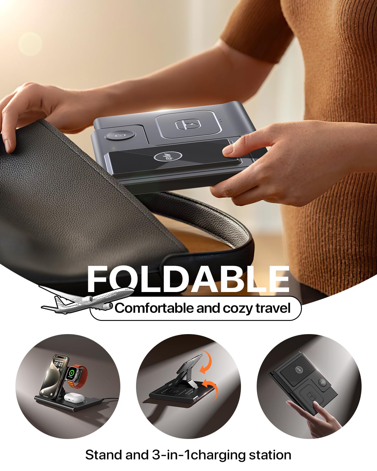 Exw [2024] Upgraded Wireless Charger,3 In 1 Charging Station For Apple Devices,Wireless Charger Stand For Iphone 16 15 14 13 12