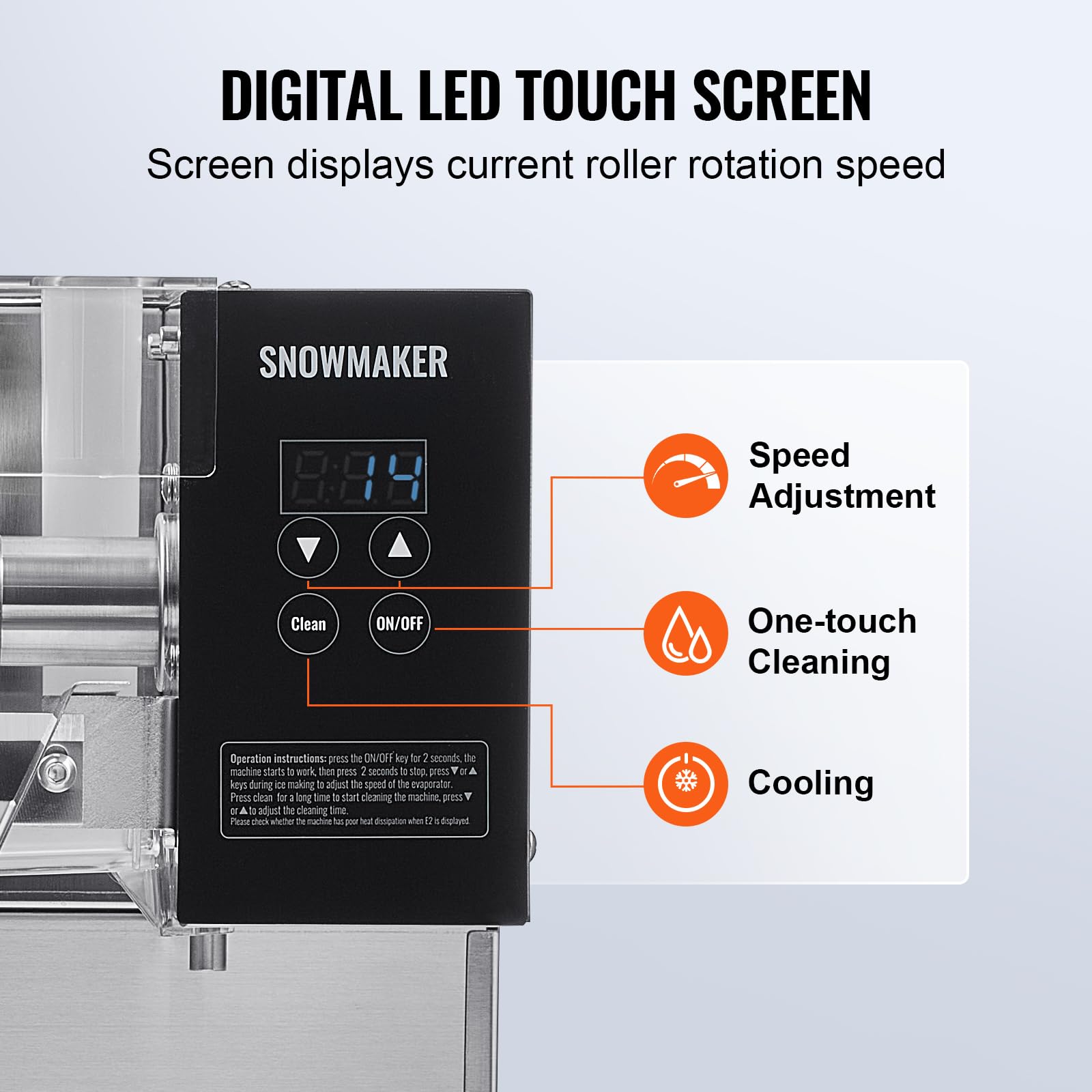 Vevor Commercial Snowflake Ice Machine, 176.4Lbs/24H Snowflake Ice Maker, Stainless Steel Ice Shaver Machine, Electric Snow Cone