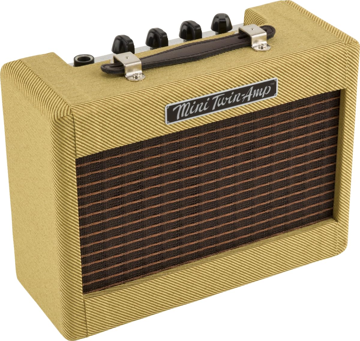 Fender Mini Deluxe Electric Guitar Amp, Portable Guitar Amp, 3 Watts, With 2 Year Warranty 7.48Dx11.42Wx3.54H Inches, Black