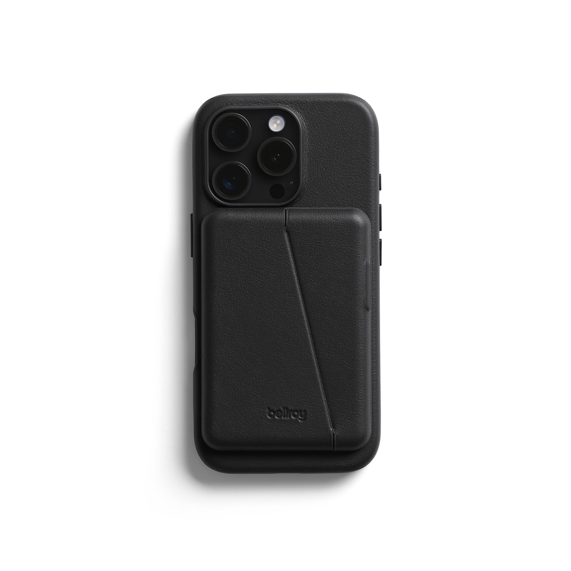 Bellroy Mod Phone Case + Wallet for iPhone 16 Pro (Slim Leather iPhone case, Phone Wallet) - Black