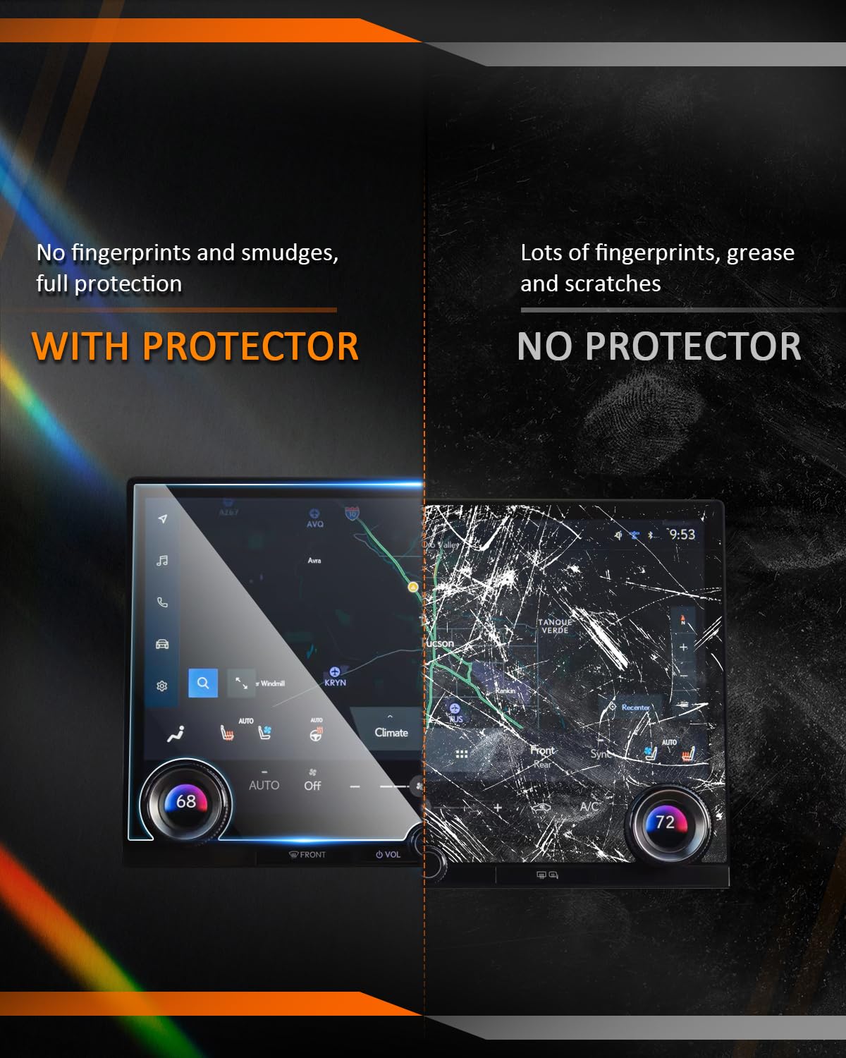 2024 2025 Gx550 Screen Protector For 2024 2025 Lexus Gx 550 Premium/Luxury/Overtrail Touchscreen Cover For Lexus Gx550 Accessories 14' Tempered Glass