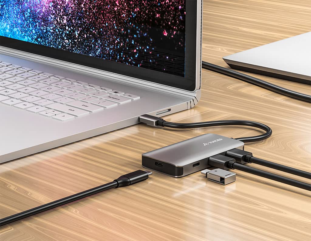 Juiced Systems Quadhub Power   Usb C Generation 2 10Gbps 100 Watt Power Delivery Hub   2X Usb C 10Gbps Ports   2X Usb A 10 Gbps