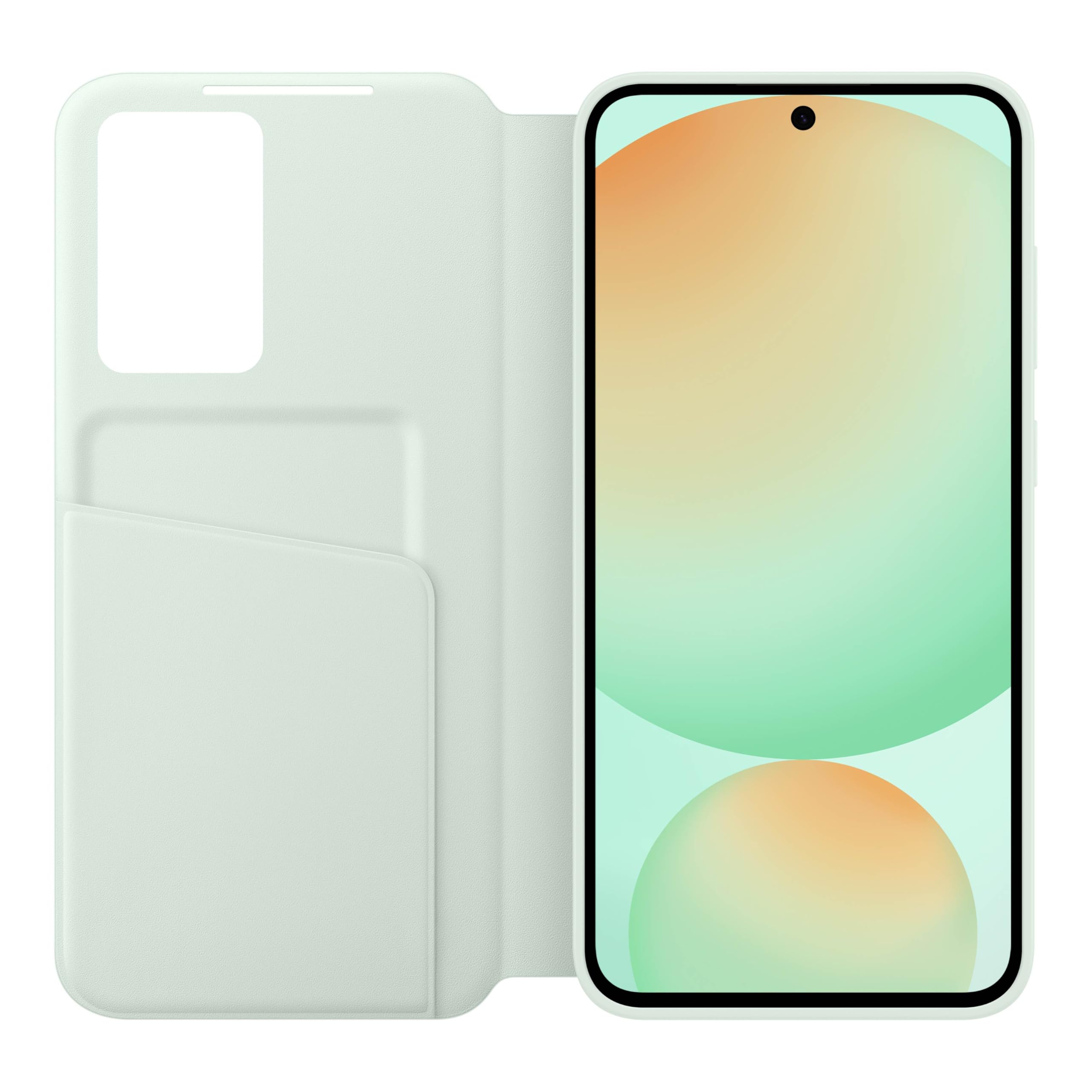 Samsung Galaxy S24 Fe Wallet Phone Case, Protective Cover With Smart Small Screen View, Finger Tap Control, Slim Design, Card Ho