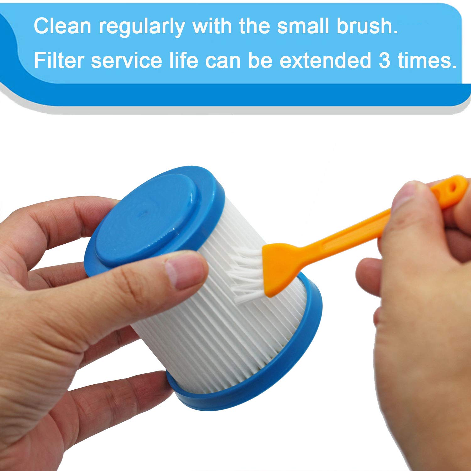 Lemige 6 Packs Vpf20 Replacement Filters For Black And Decker Smartech Pet 2 In 1 Stick Vacuum