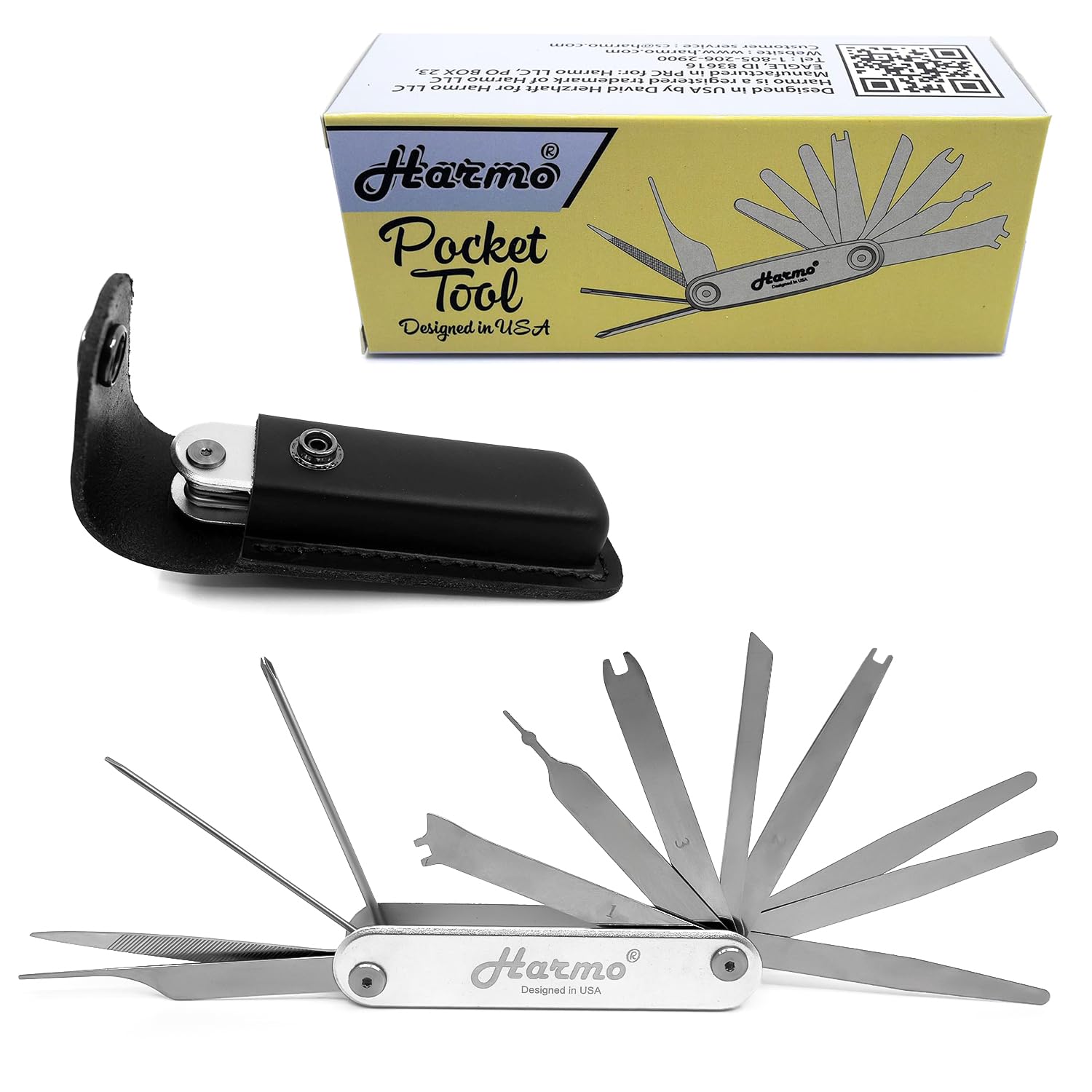 Harmonica 12 In 1 Repair Tool Kit By Harmo   4 1/2 X 7/8 X 5/8 Inch Pocket Tool Set For Harmonica Service & Maintenance, Suited