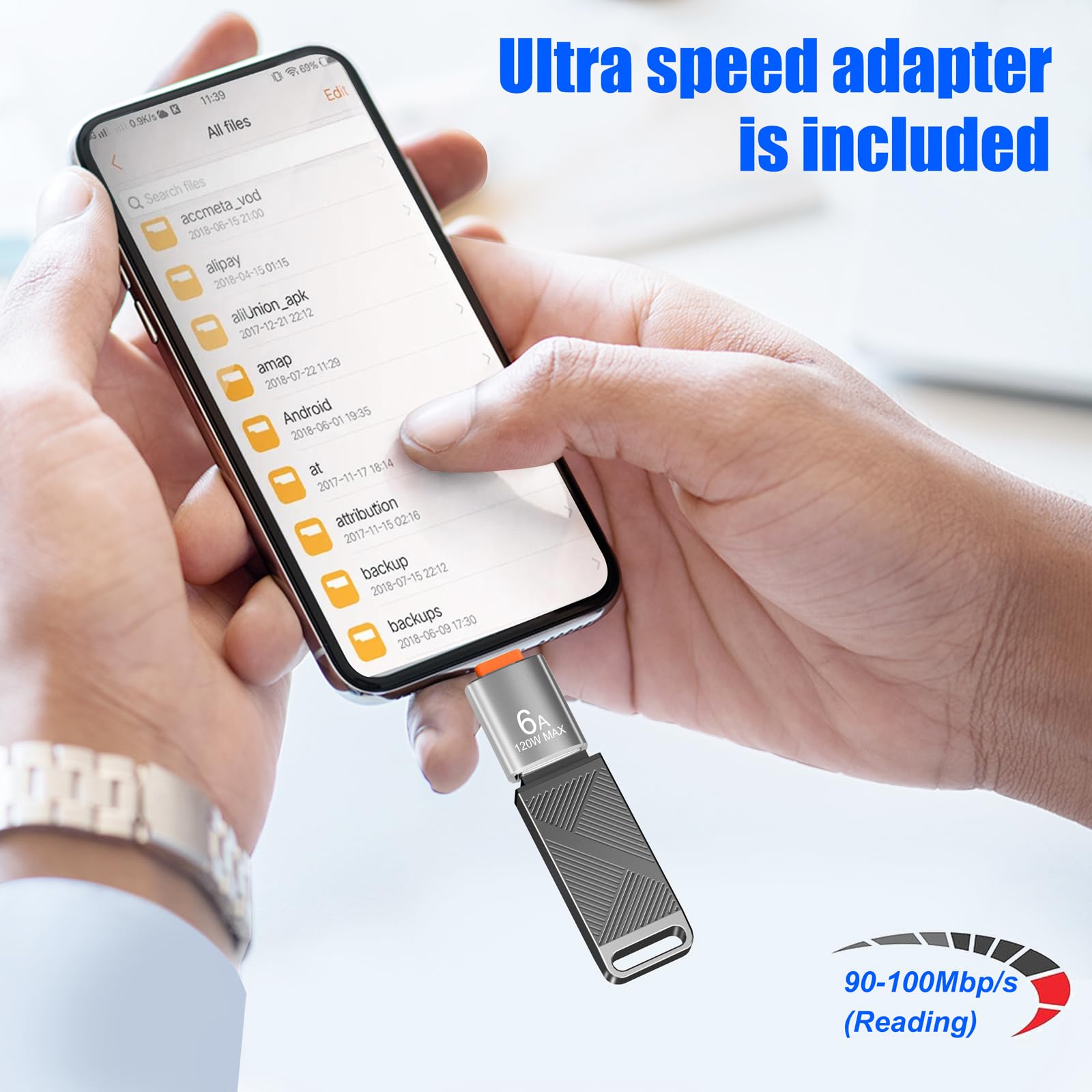 Eastbull 32Gb Fat32 Usb 3.0 Flash Drive With A Usb C Adapter And Keychain, Fast Speed Thumb Drive Metal Pen Drive 32 G Memory Stick For Storage And Backup (Grey, With Usb C 3.0 Adapter, Keychain)