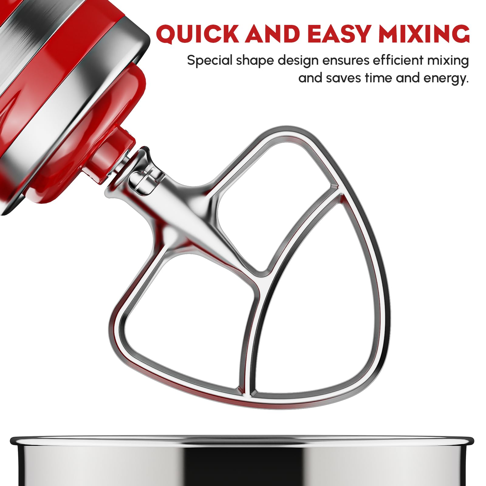 Stainless Steel Paddle Attachment For Kitchenaid Stand Mixer,Fits 4.5 5 Quart Tilt Stand Mixer Bowls,Kitchenaid Beater Replaceme