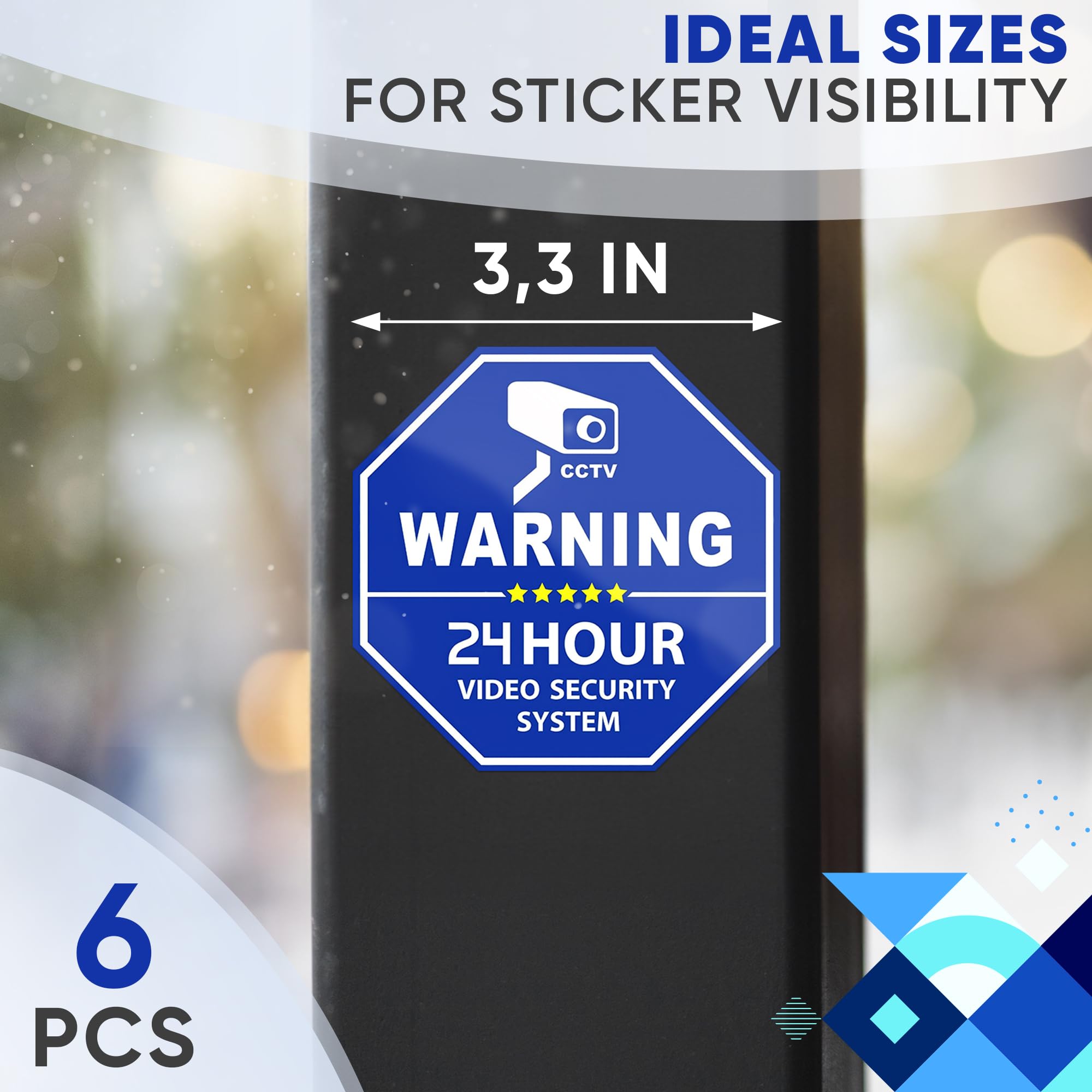 Cctv Outdoor Video Camera Security Stickers   6Pcs Cctv Camera Video Security Camera In Use Sign Outdoor Video Surveillance Viny