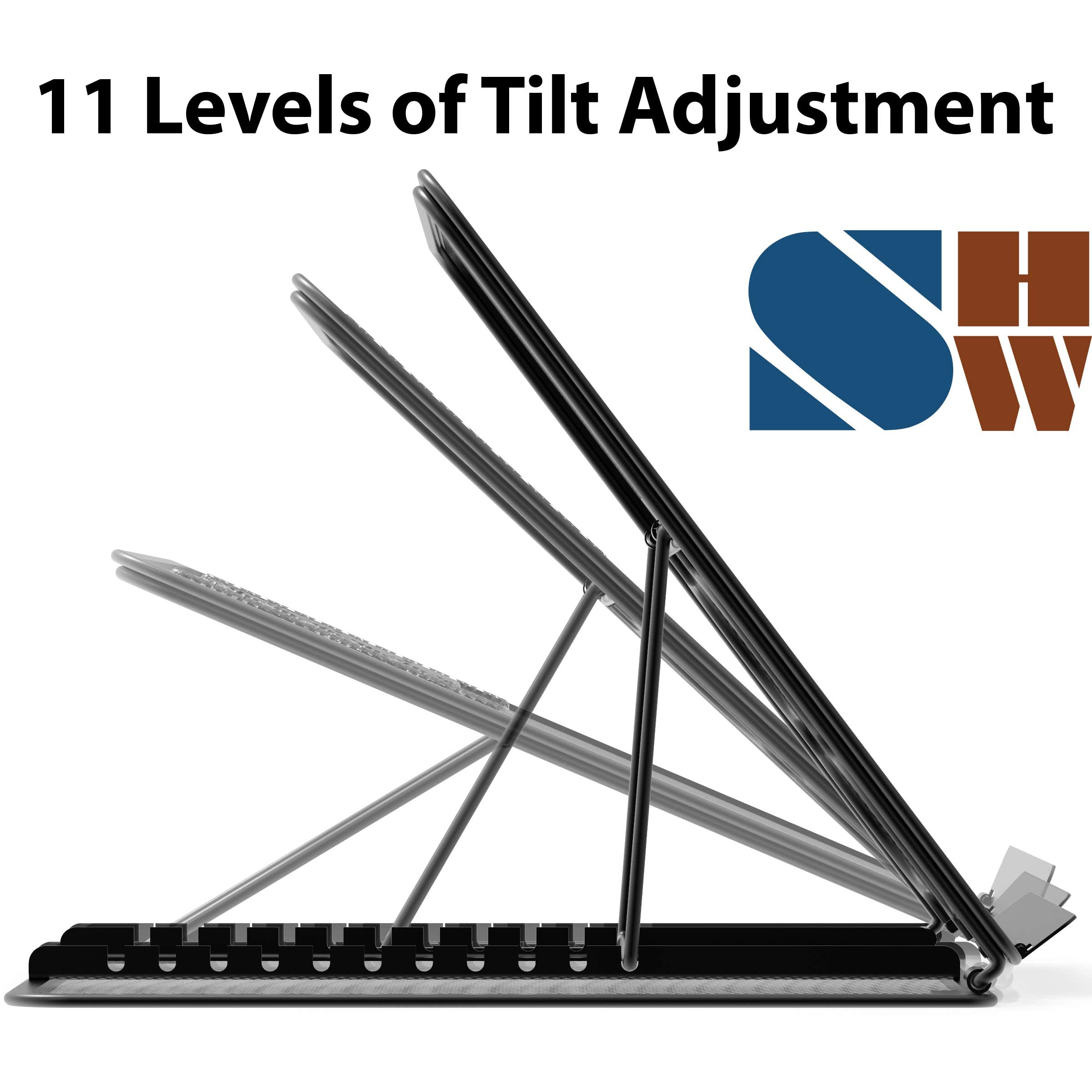 Simple Houseware Mesh Ventilated Adjustable Laptop Stand, Black