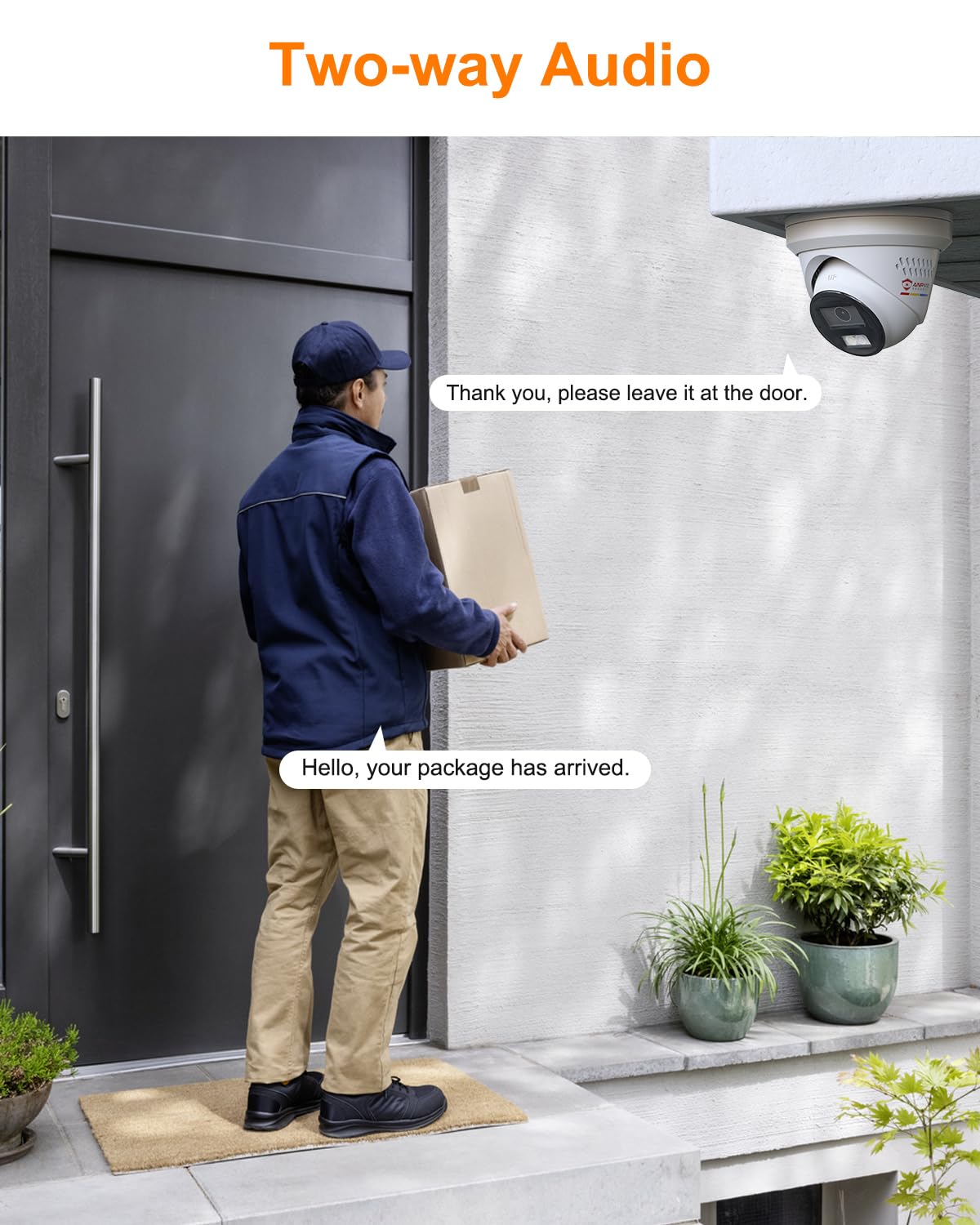 Anpviz 8Mp Ip Poe Camera,Active Deterrence Turret Ip Security Camera Outdoor, 2 Way Audio, Human/Vehicle Detection, Smart Color