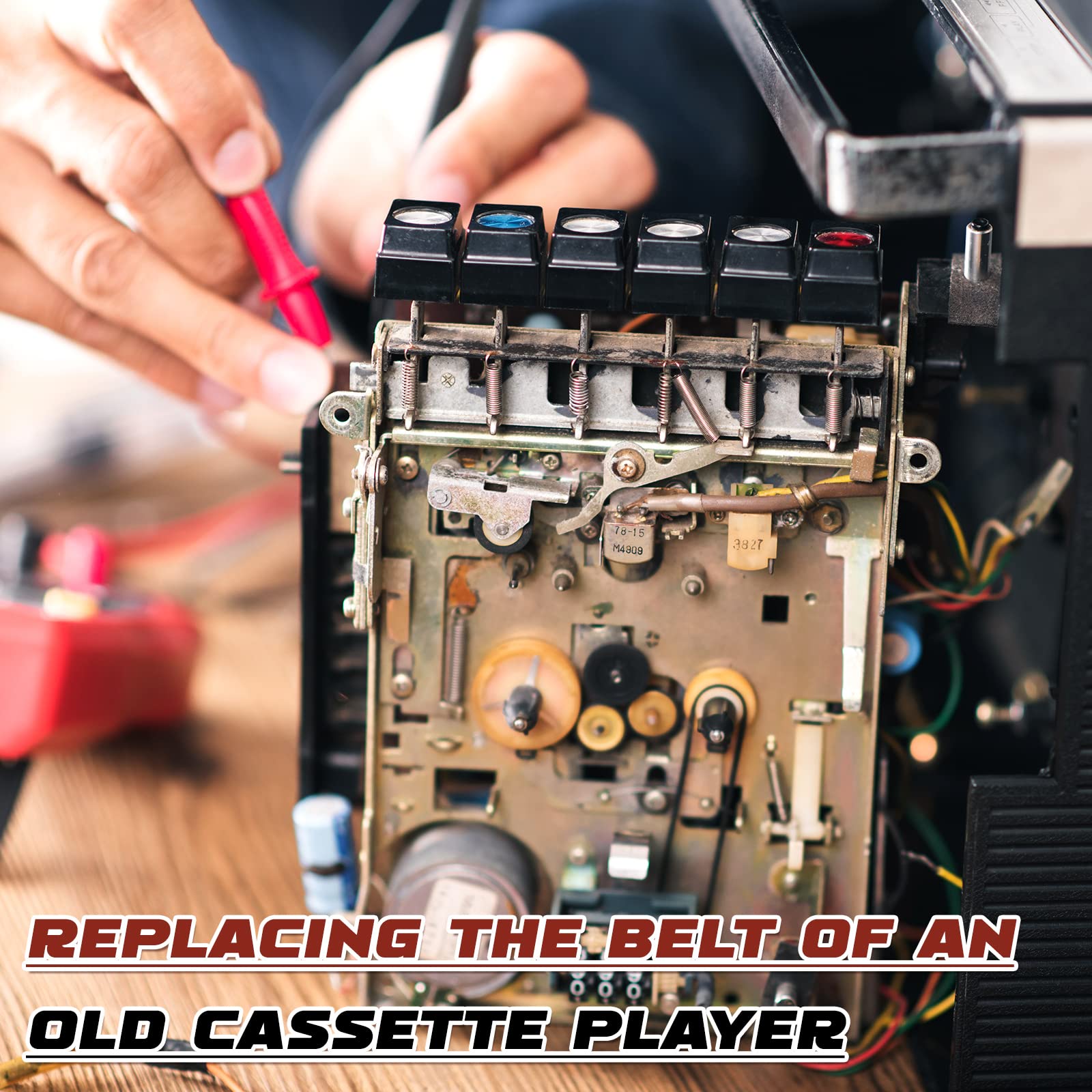 Kanayu 100 Pcs Recorder Rubber Belts 40 135 Mm Square Belt Cassette Tape Machine Repair Maintenance Mix Cassette Recorder Belts