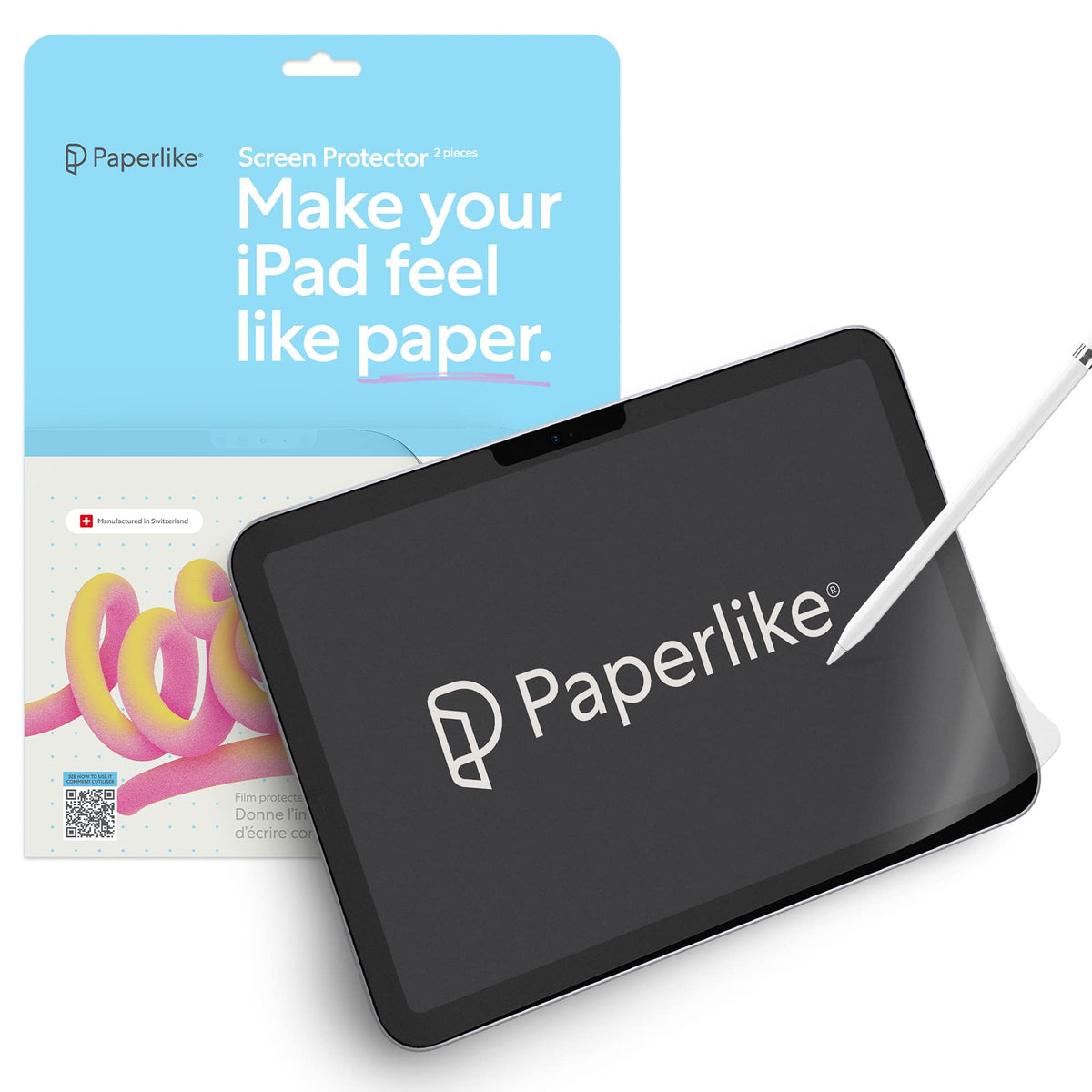 Paperlike 2.1 (2 Pieces) For Ipad 10.9'' 10Th Generation (2022)   Transparent Screen Protector For Notetaking And Drawing Like O