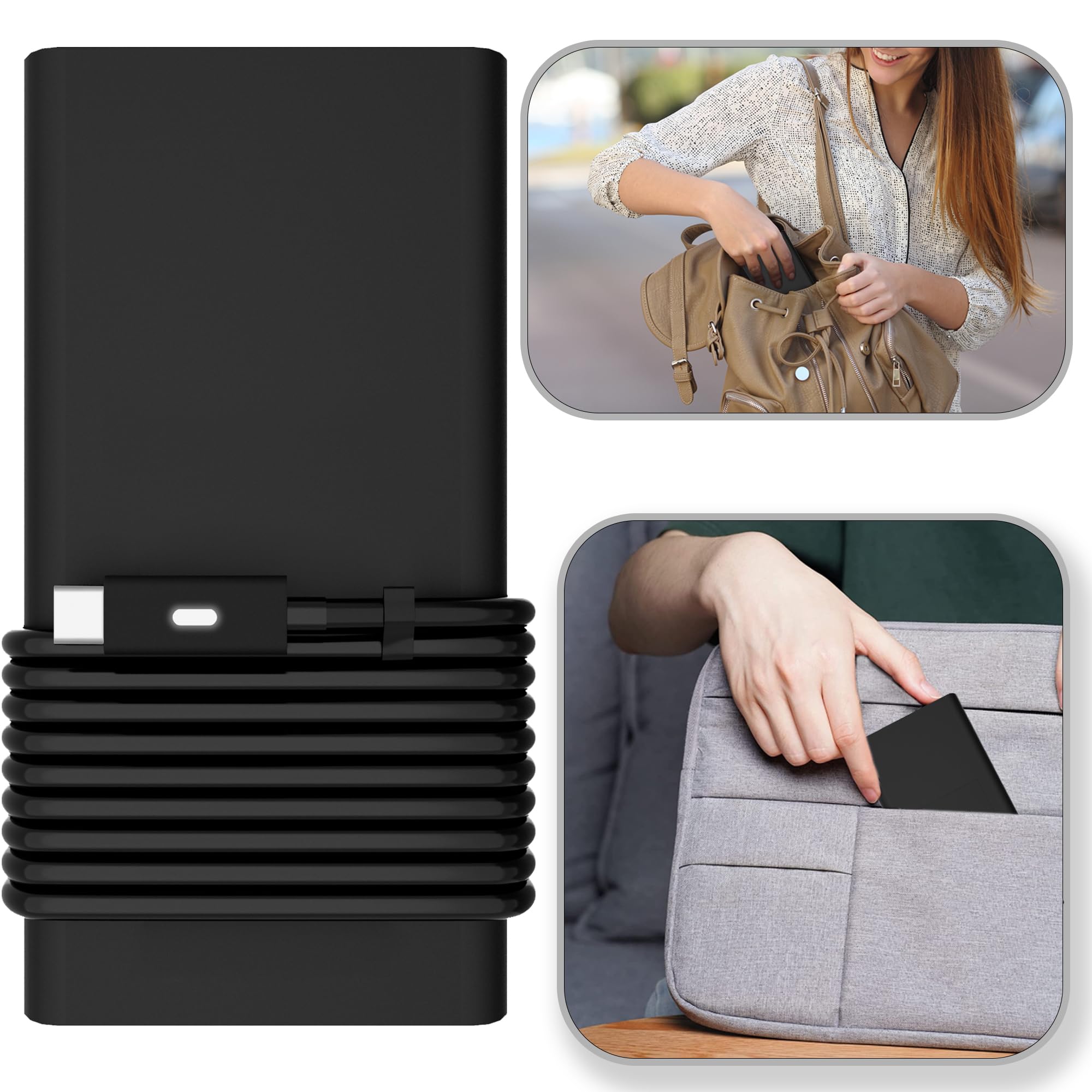 90W Usb C Charger For Dell Laptop,Ac Adapter For Dell Latitude 7300 5420 3400,5289,5300,7420, 5400 Xps 15 13 12 Precision 5530 2