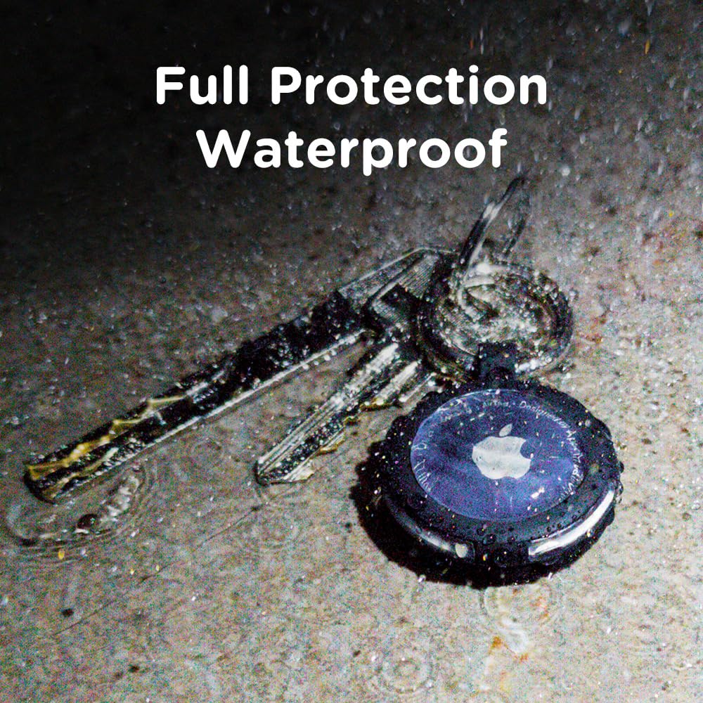 WhoseID AirTag Case Keychain IPX8 Waterproof Silicone Rose