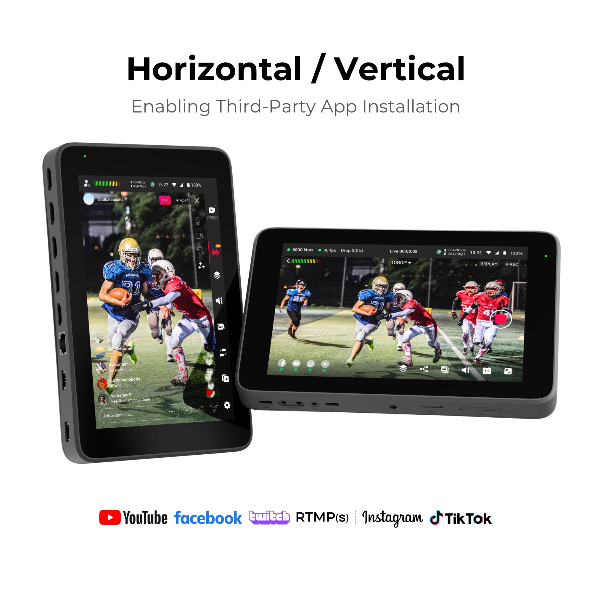 Yololiv Yolobox Ultra, The Ultimate Horizontal/Vertical Live Streaming Equipment Switcher Monitor Encoder Recorder, For Facebook