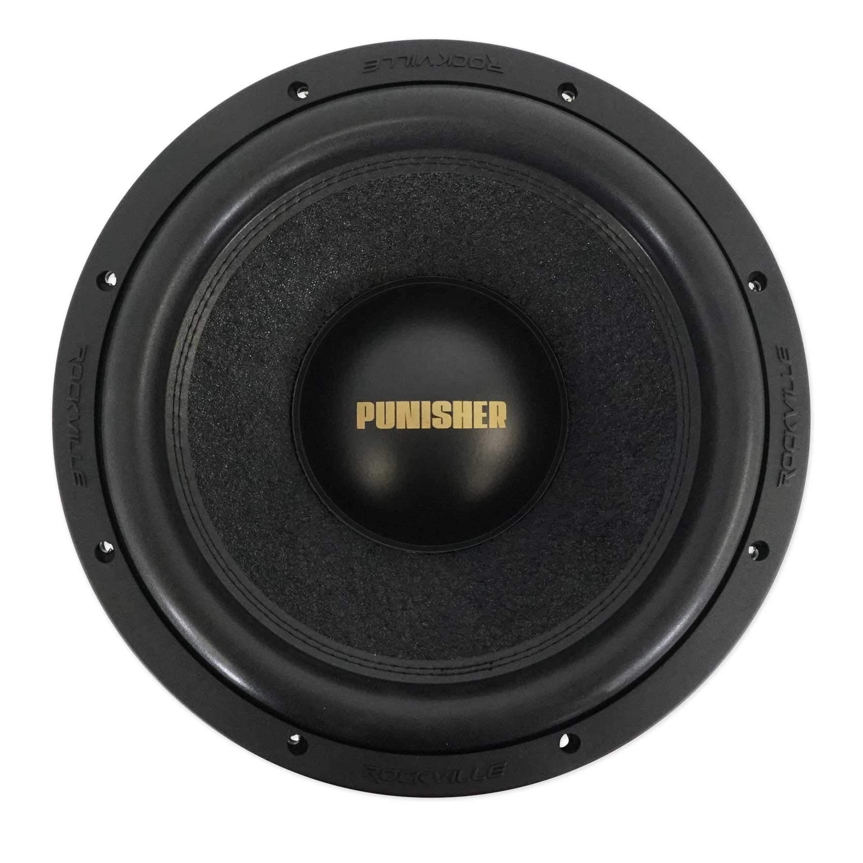 Rockville Punisher 12D1 12 Car Subwoofer, 5600W Peak/1400W Rms Cea Rated, Dual 1-Ohm, 246 Oz Magnet, Cast Aluminum Basket, Compe