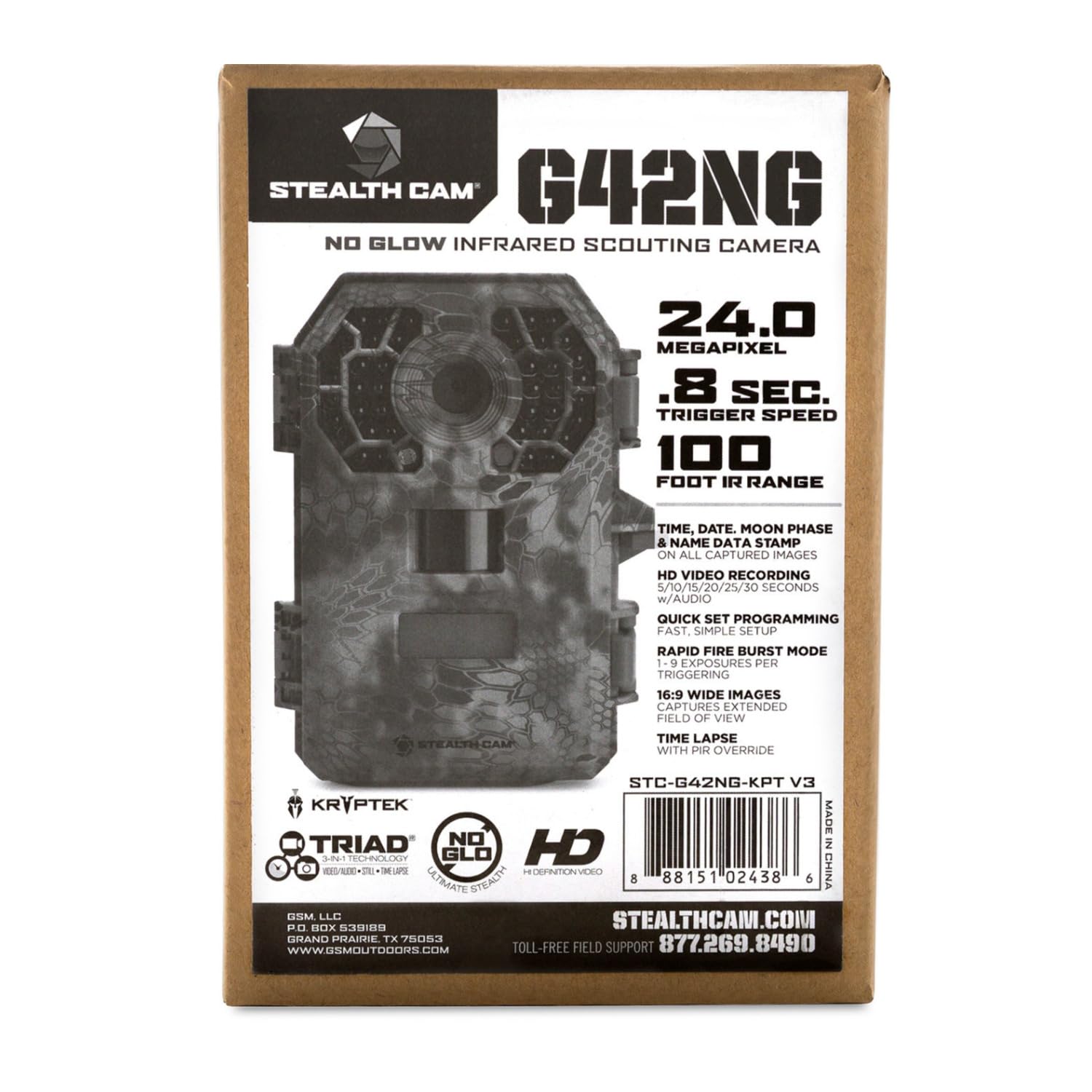 Stealth Cam 2022 G42Ng 32Mp No Glow Trail Camera, Kryptek Camouflage. 100 Ft. Ir Range