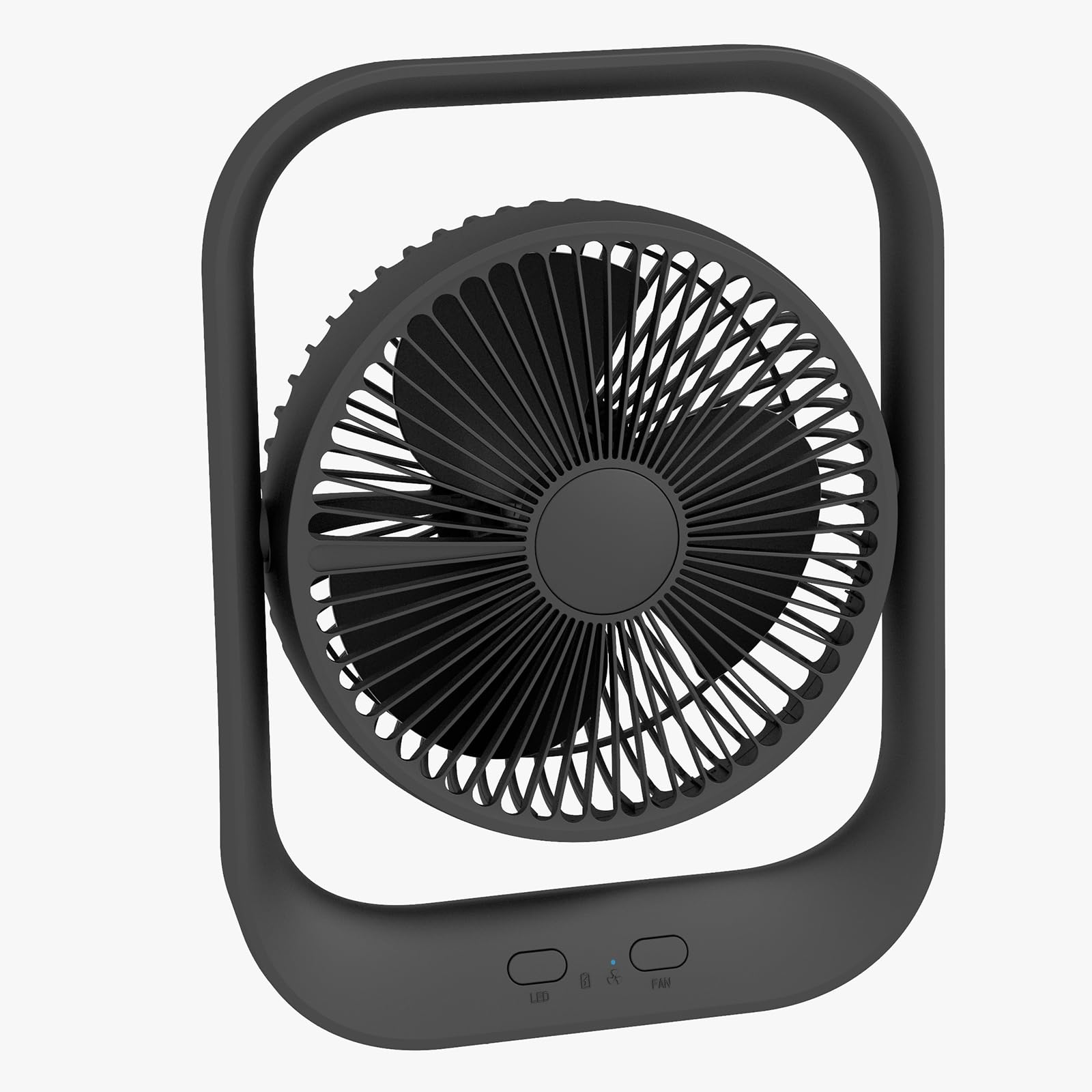 Aprafie Portable Table Fan Desktop Camping Fan - Whisper-Quiet & Gentle, Versatile LED Lighting, Lightweight & Adjustable, Conve