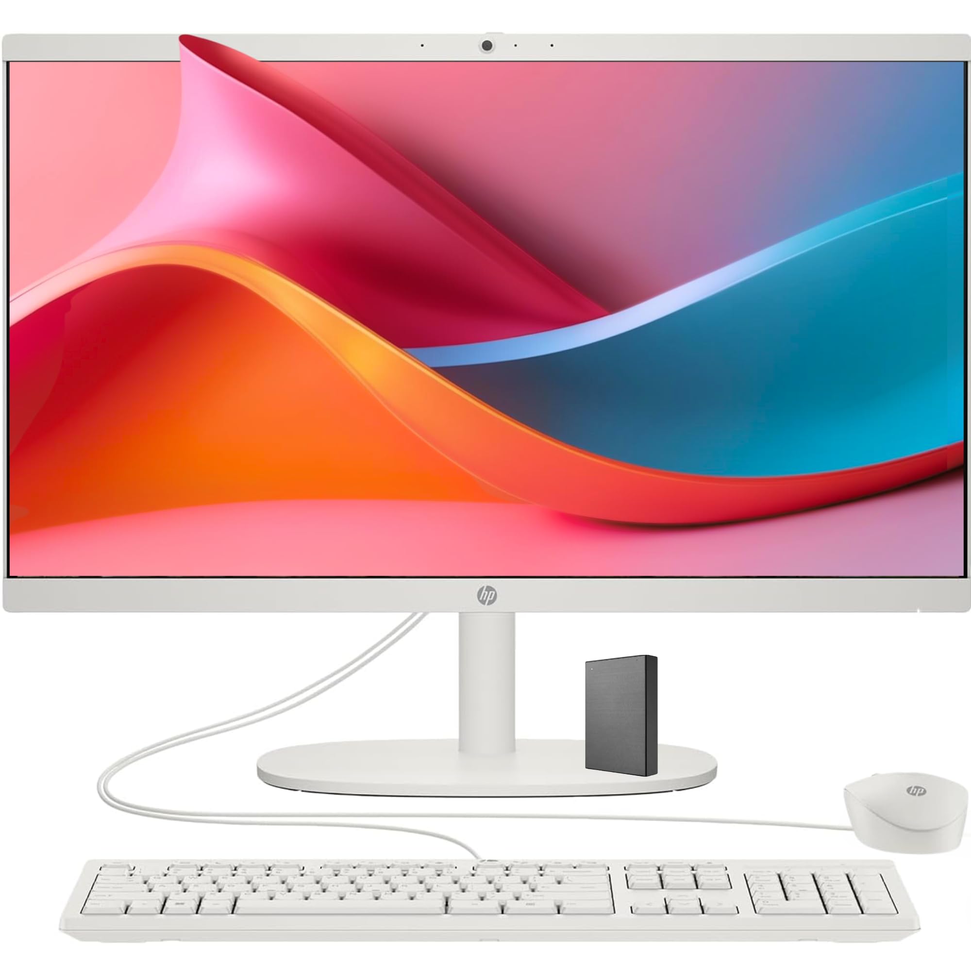 Hp 22'' All-In-One Desktop Pc  The New Version And Look  16Gb Ram  1Tb Storage (512Gb Ssd And 512Gb External)  Fhd Display  Inte