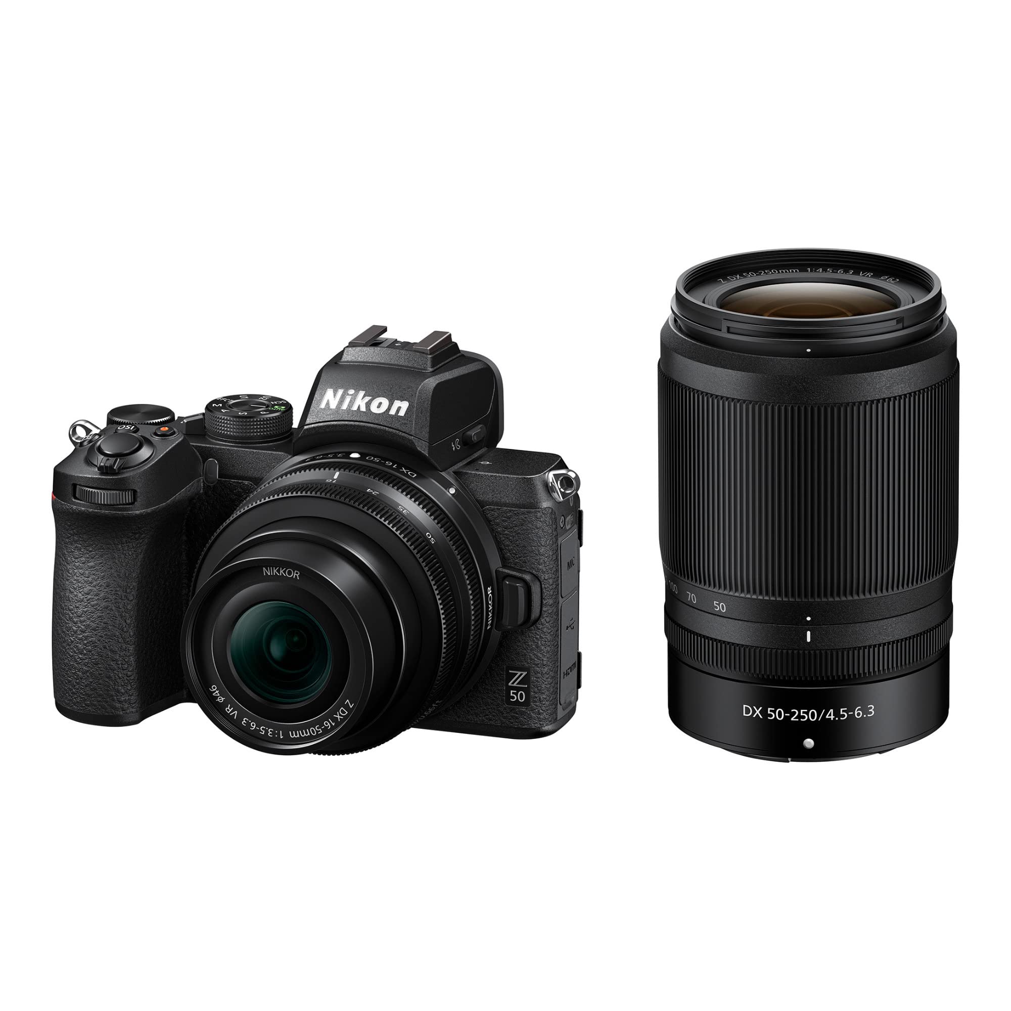 Nikon Z 50 with Two Lenses | Compact mirrorless stills/video camera with wide-angle and telephoto zoom lenses | Nikon USA Model