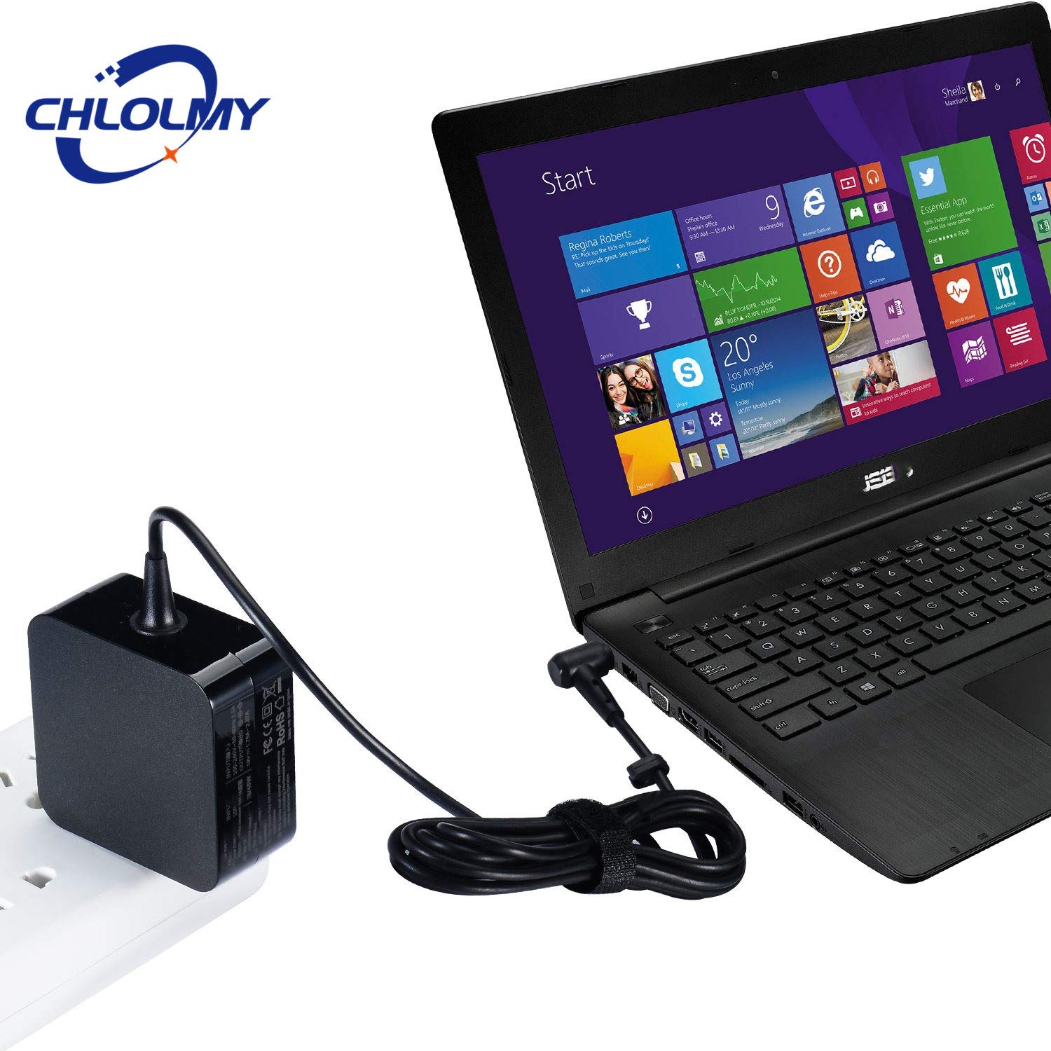 33W 1.75A 19V Ac Adapter Charger Compatible With Asus Vivobook X200Ma X200M X200Ca X200C X200 X202E X202 X201E X201 Q200E Q200 S200E S200 R417Sa R417S R417Ma R417M R417 Power Adapter Cord