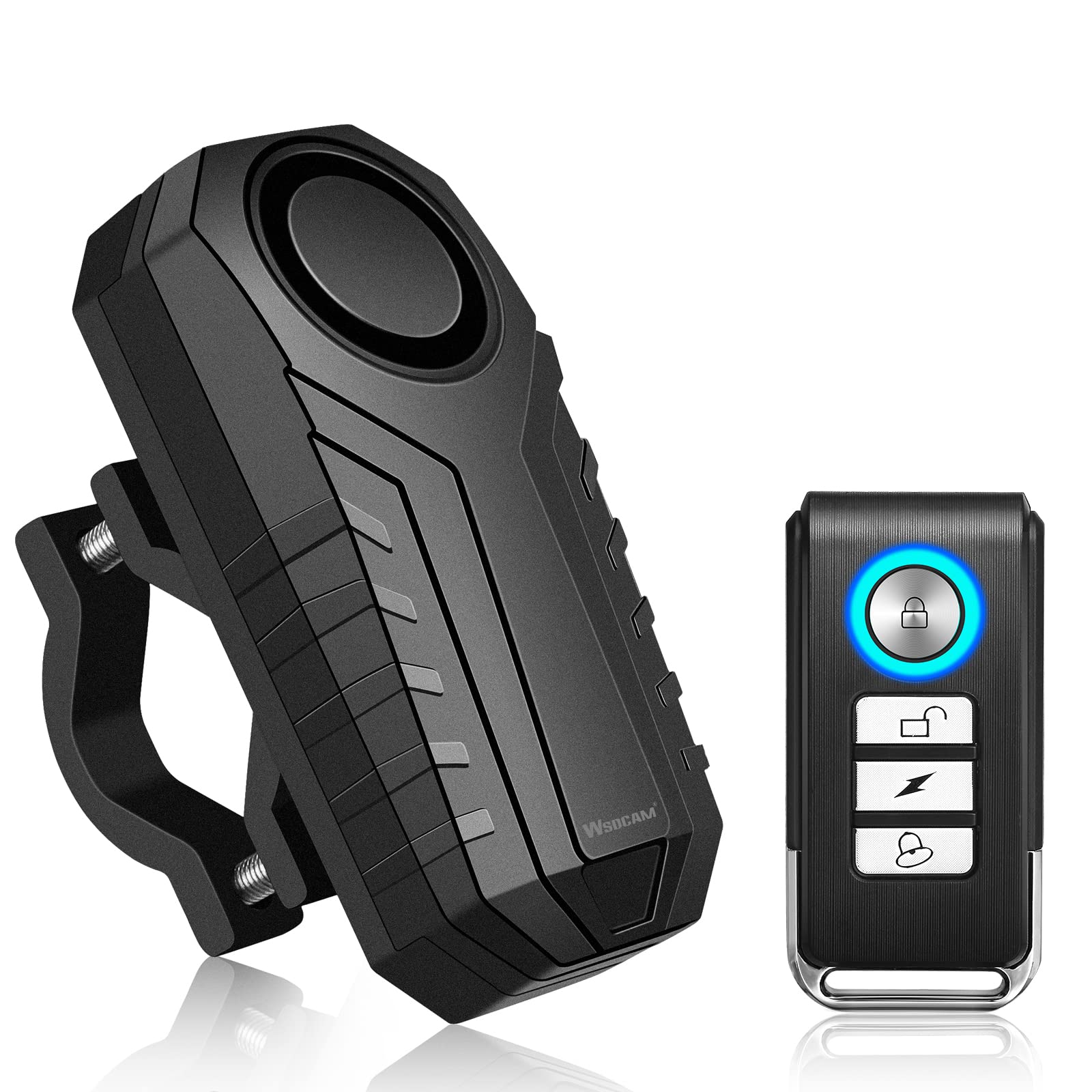 Wsdcam Anti Theft Bike Alarm With Mount, 113Db Burglar Vibration Motorcycle Bicycle Alarm Security System Waterproof Cycle Bike