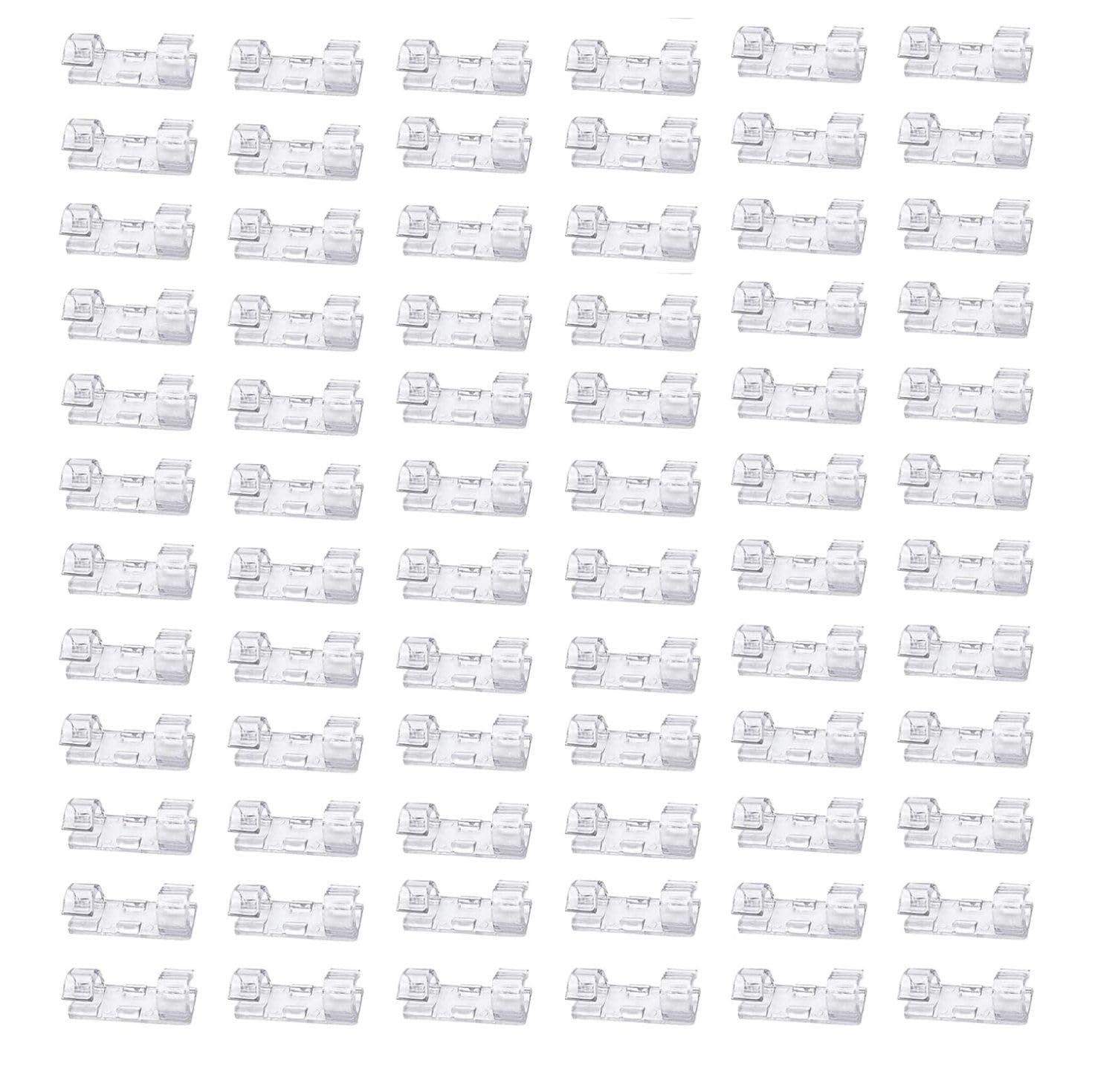 Vrm Fab 60Pcs Cable Clips, Strong Self Adhesive Padded Wire Holder, Sticky Clips Mounted Round Plastic Cord For Management Home
