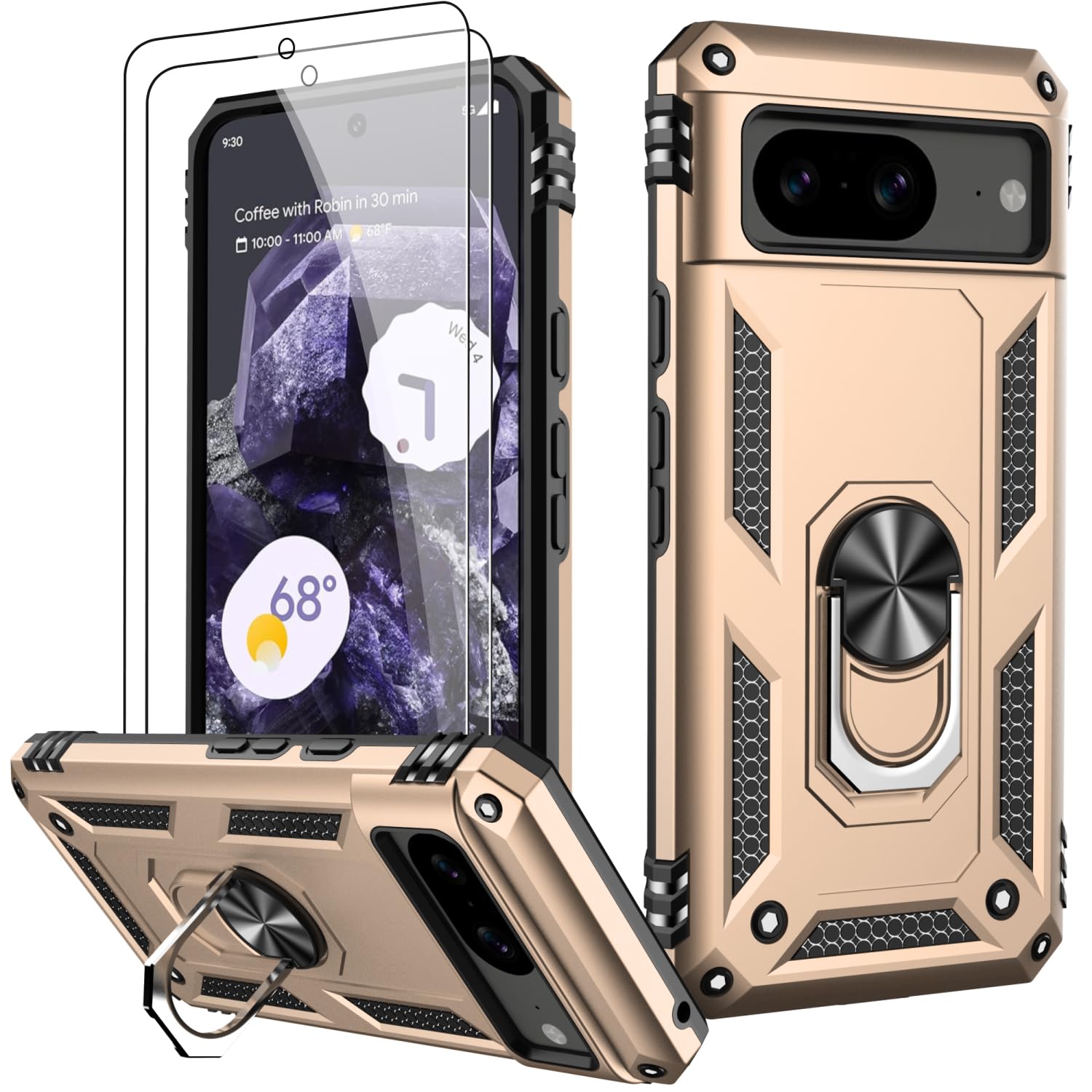 Lumarke For Google Pixel 8 Case With Screen Protector,Pass 16Ft. Drop Tested Military Grade Protective Phone Cover With Magnetic