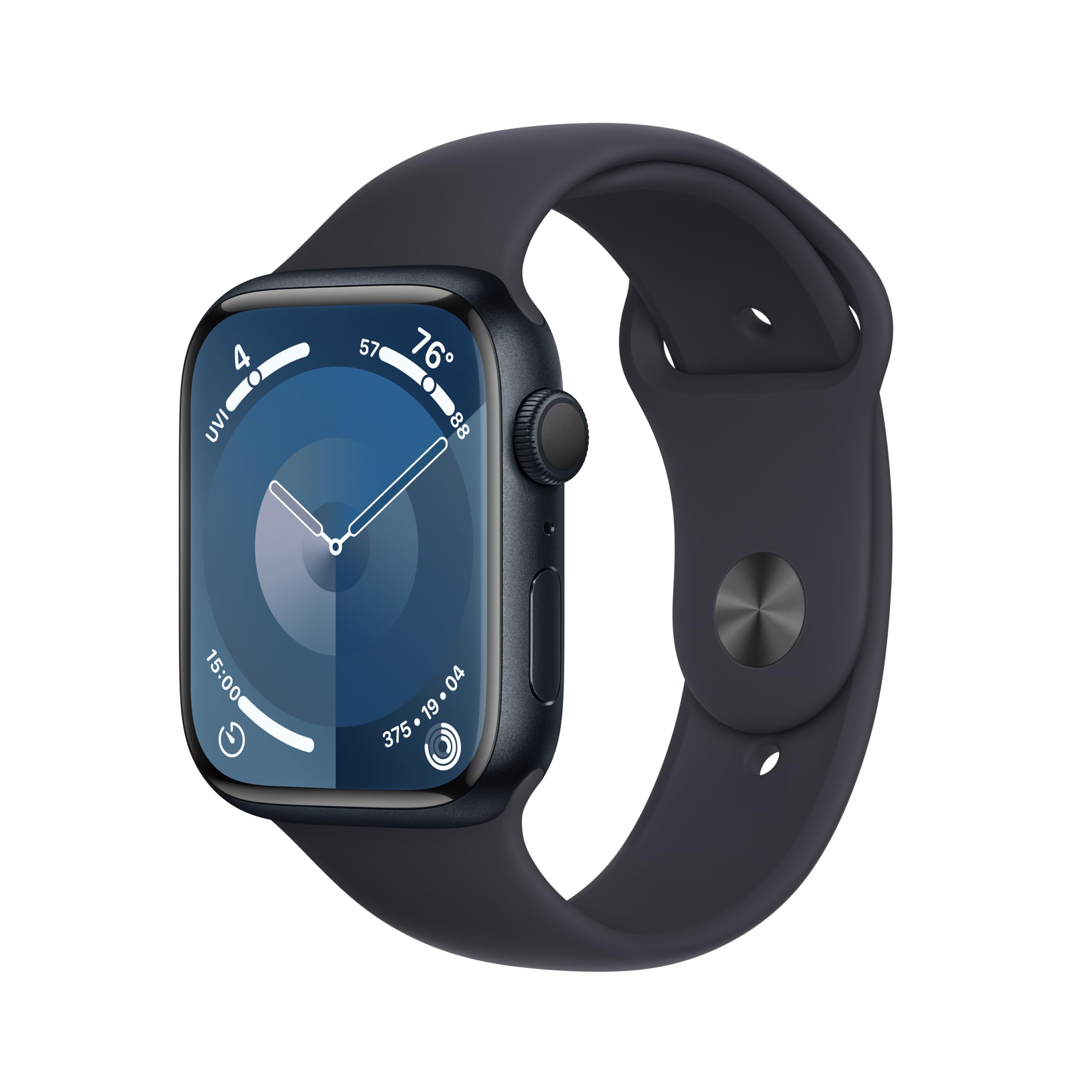 Apple Watch Series 9 [GPS 45mm] Smartwatch with Midnight Aluminum Case with Midnight Sport Band M/L. Fitness Tracker, ECG Apps, 
