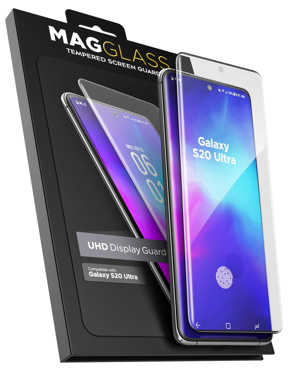 Magglass Samsung Galaxy S20 Ultra Tempered Glass Screen Protector   Anti Bubble Uhd Clear Scratch Resistant Display Guard (Case