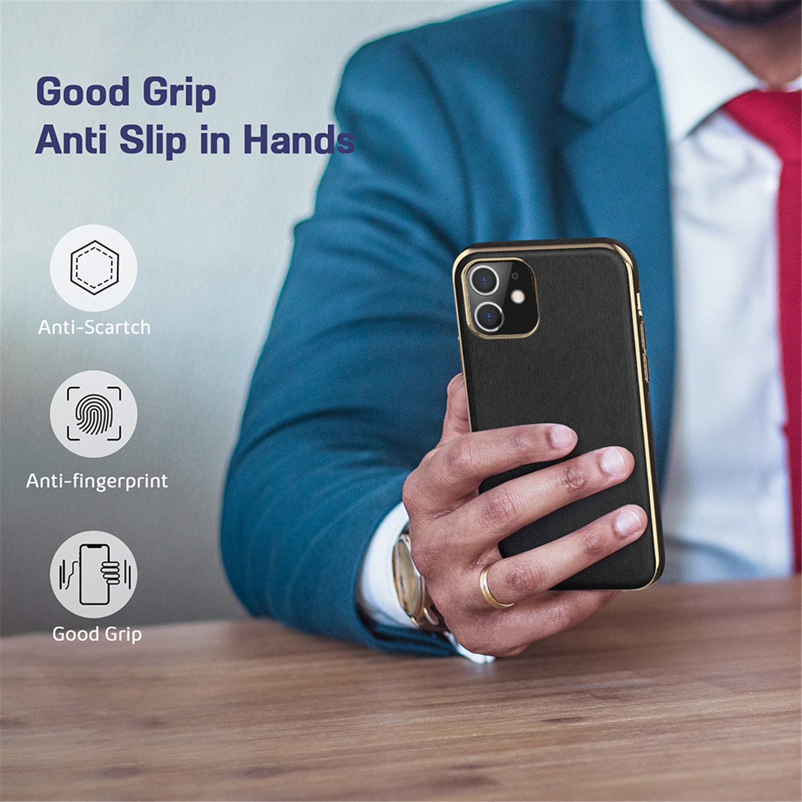 Lohasic For Iphone 11 Case, Thin Business Slim Premium Pu Leather Luxury Elegant Soft Anti Slip Scratch Resistant Full Protectiv