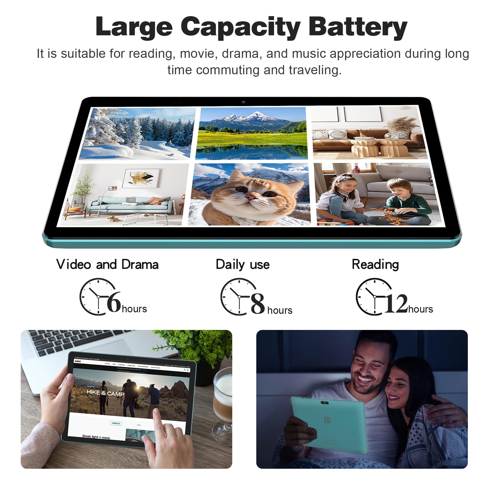 Pritom M10 10 Inch Tablet   Android 13 Tablets With 4Gb(+2Gb Expand) Ram, 64Gb Rom, 512Gb Expand, Quad Core, Hd Ips Screen, Dual