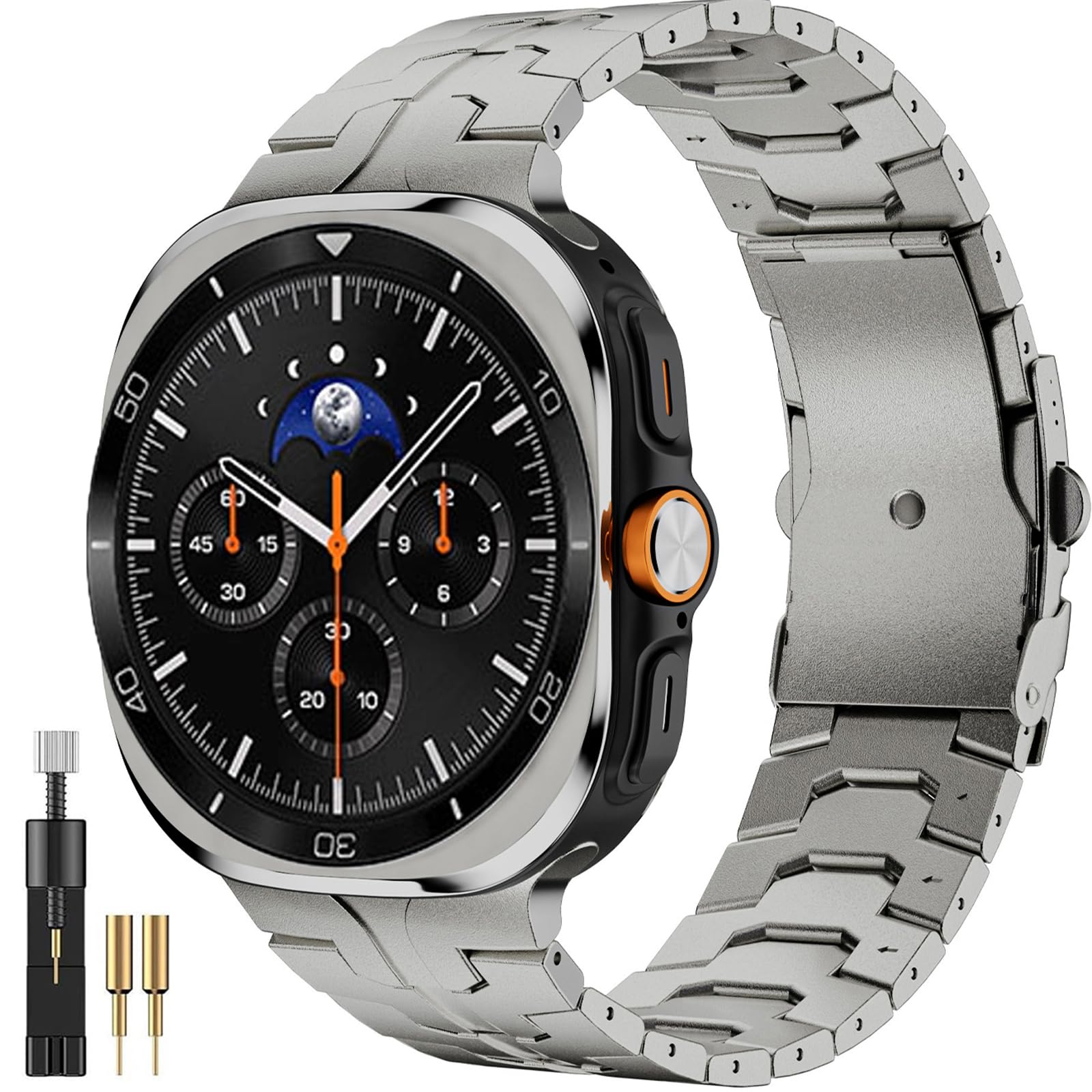 NINKI Stainless Steel Watch Strap for Samsung Galaxy Watch 8 Band 44MM /40MM & Galaxy Watch8 Classic Loop,Metal Galaxy 8 44mm Wa