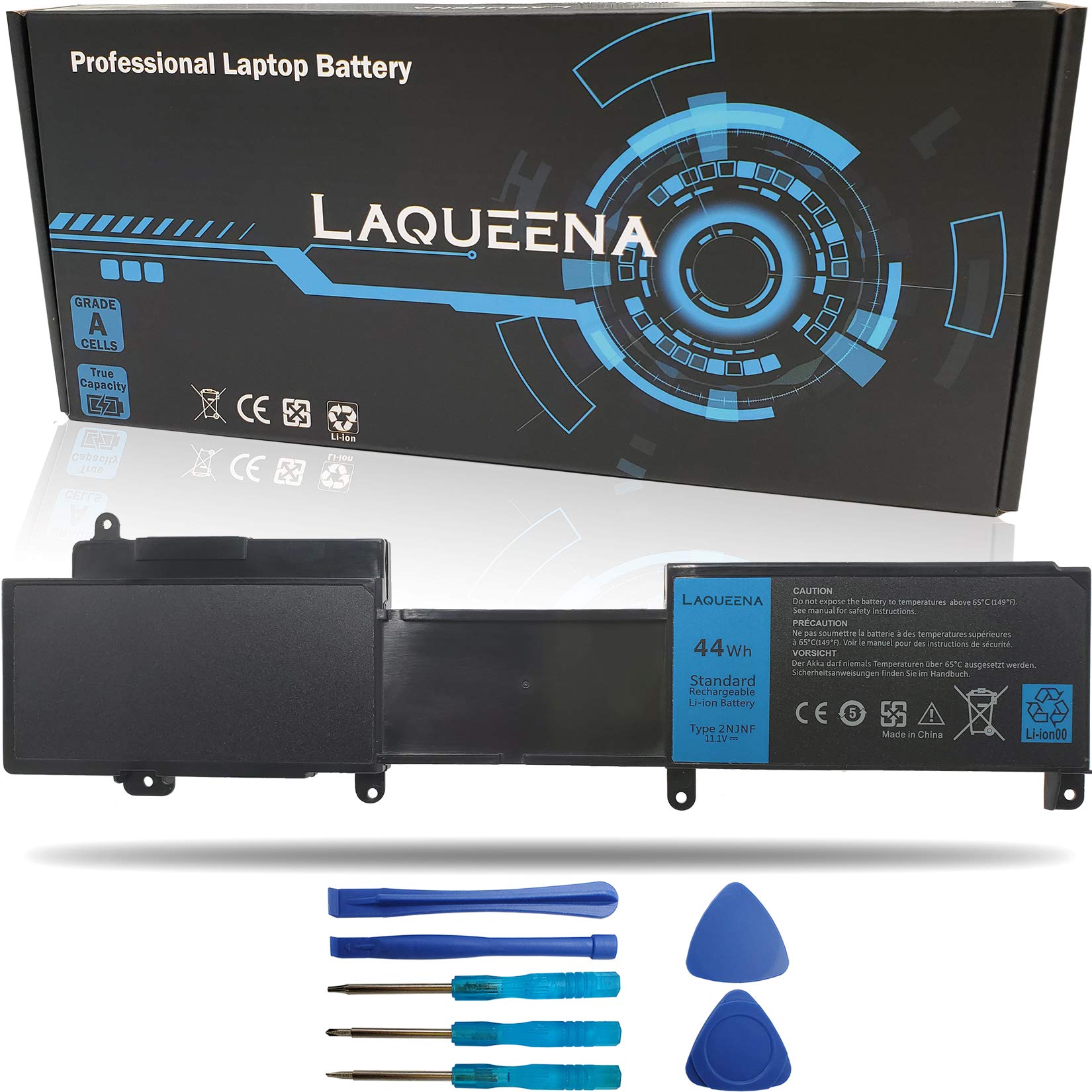 Laqueena 2Njnf Laptop Battery Compatible With Dell Inspiron 14Z 5423 15Z 5523 Ultrabook Series 8Jvdg Tpmcf T41M0 11.1V 44Wh/3700