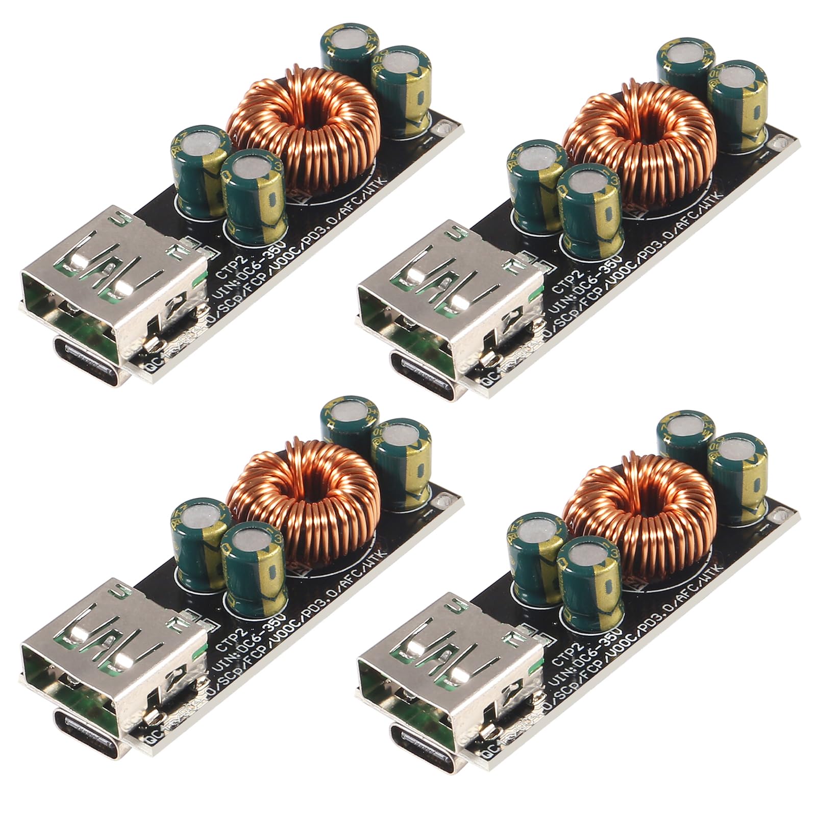 Aceirmc 60W 6 35V Dc To Usb Type C Pd 3.0 Qc4 Type A Qc3.0 Dc Fast Charge 12V 24V Step Down Power Module Usb Type C Mobile Phone