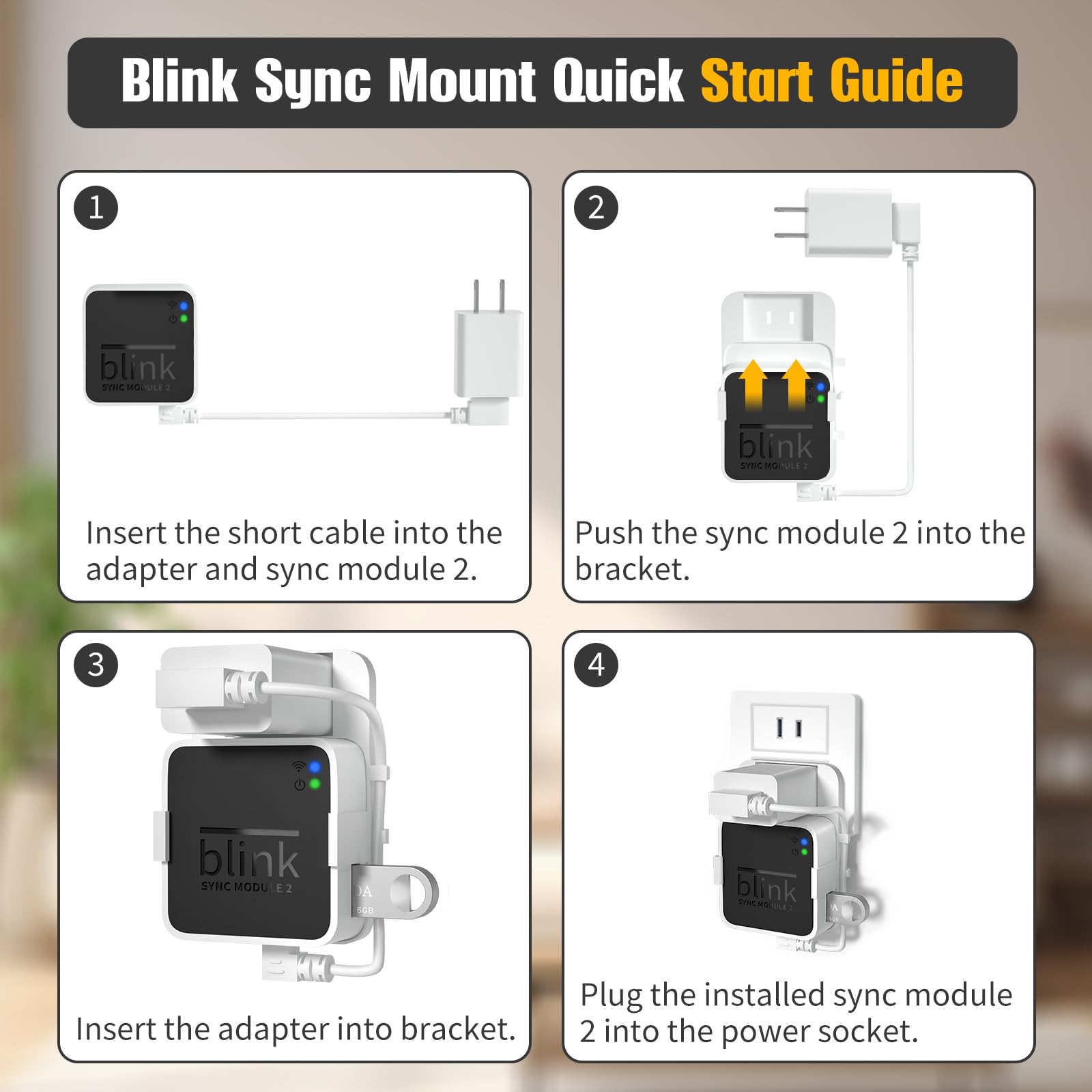 256Gb Usb Flash Drive, Outlet Wall Mount Holder For Blink Sync Module 2 With Short Cable Save Space,Mount Bracket For Blink Outd