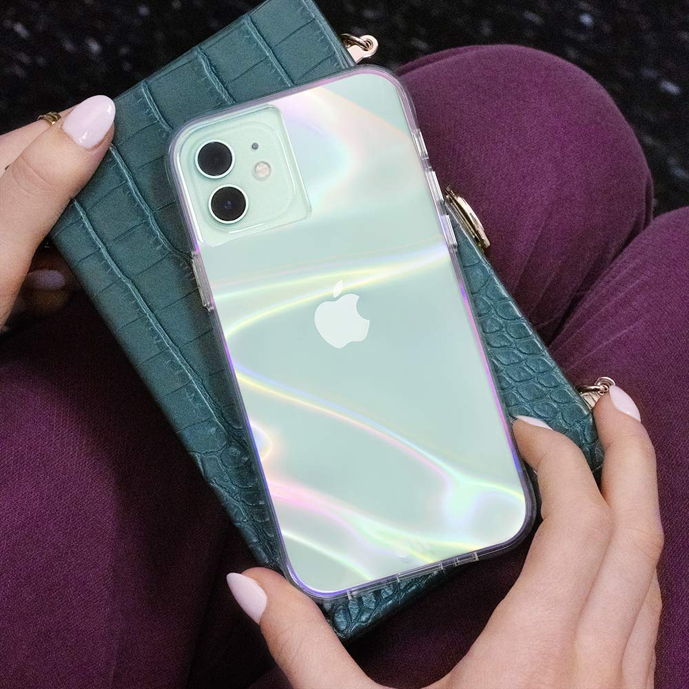 Case Mate   Soap Bubble   Case For Iphone 12 Mini (5G)   10 Ft Drop Protection   5.4 Inch  Iridescent Swirl