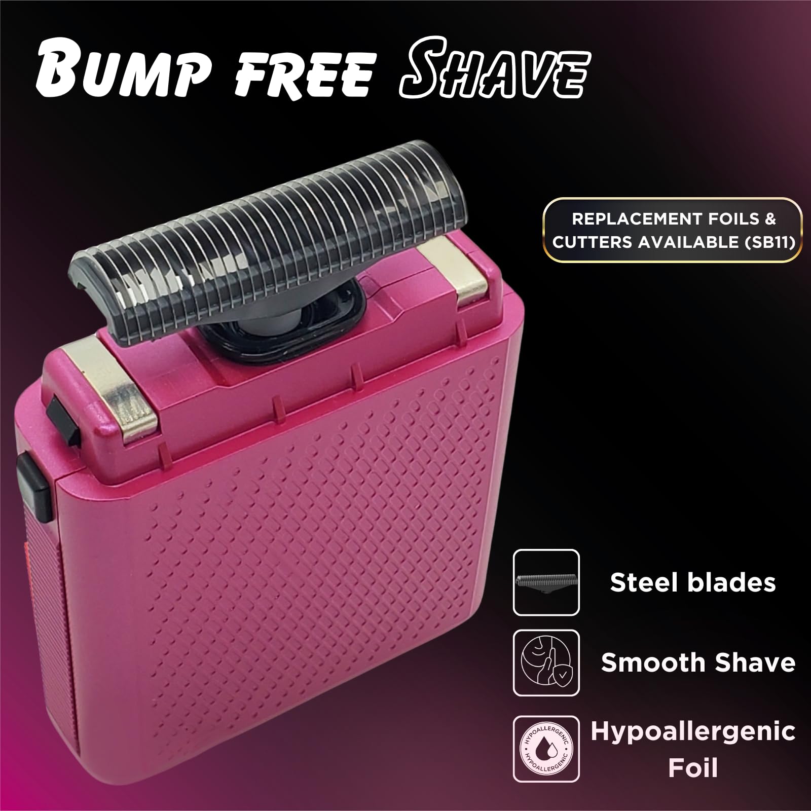 Supreme Trimmer Replacement Foil & Cutter Sb11 | Hypoallergenic Foil For Stf101 Solo | Pink