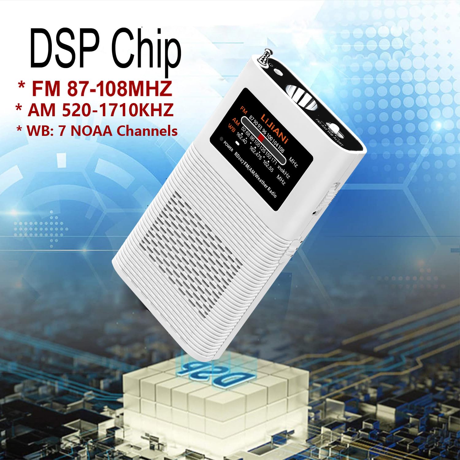 Noaa Weather Radio Portable Am Fm Transistor Battery Operated By1500Mah Battery With Strong Flashlight Emergency Sos Alarm Ultra