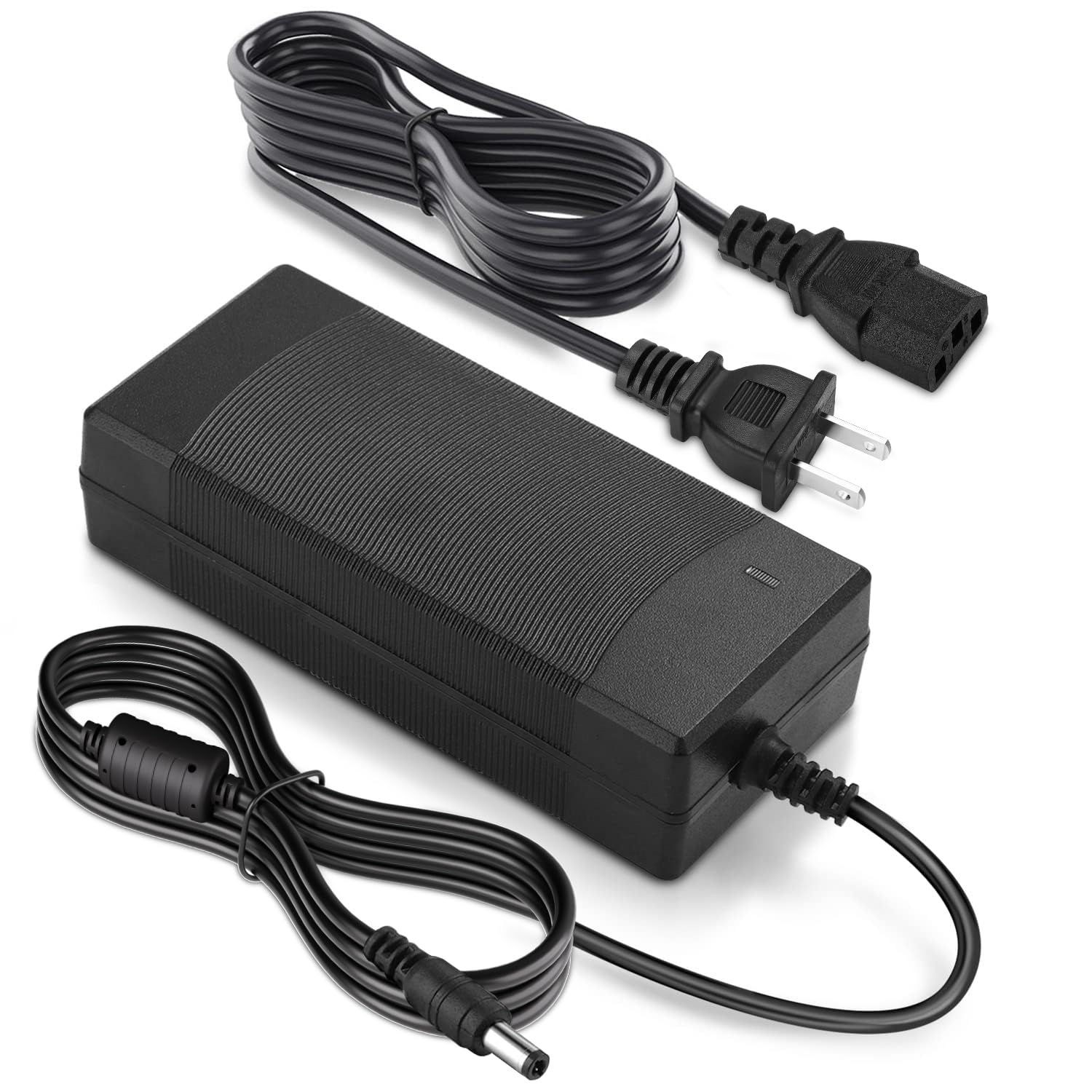 Facmogu 48V 2A Power Supply Adapter, Ac 100 240V To Dc 48V 2A Transformer Interface 5.5X2.5Mm & 5.5X2.1Mm Plug, 96W Adapter Us Plug For Stereo Receiver Hi Fi Home Audio Class D Integrated Amp