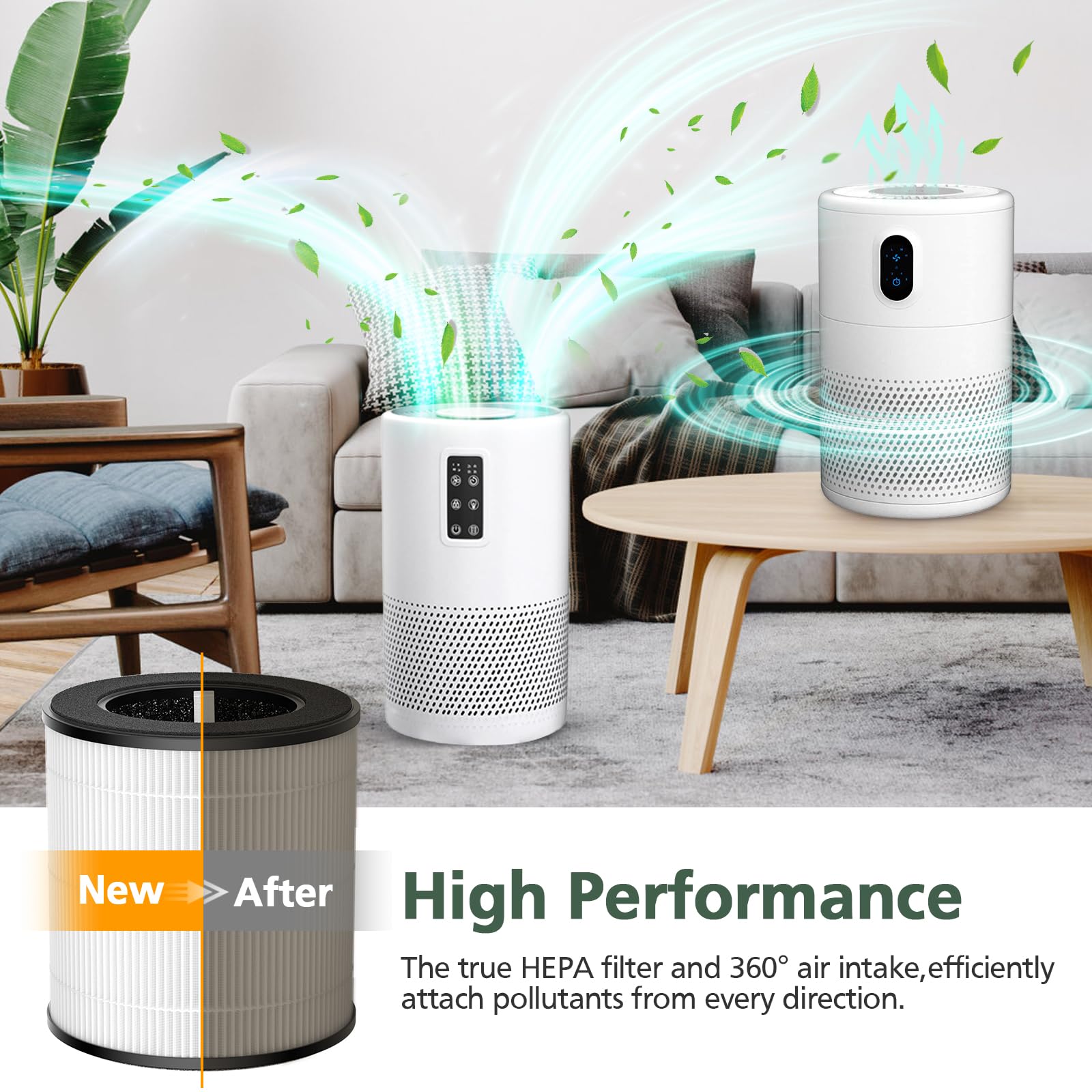 B D02L Air Purifier Replacement Filter, Compatible With Mooka And Koios B D02L Air Purifiers, Vewior B D02U Air Purifier, 3 In 1