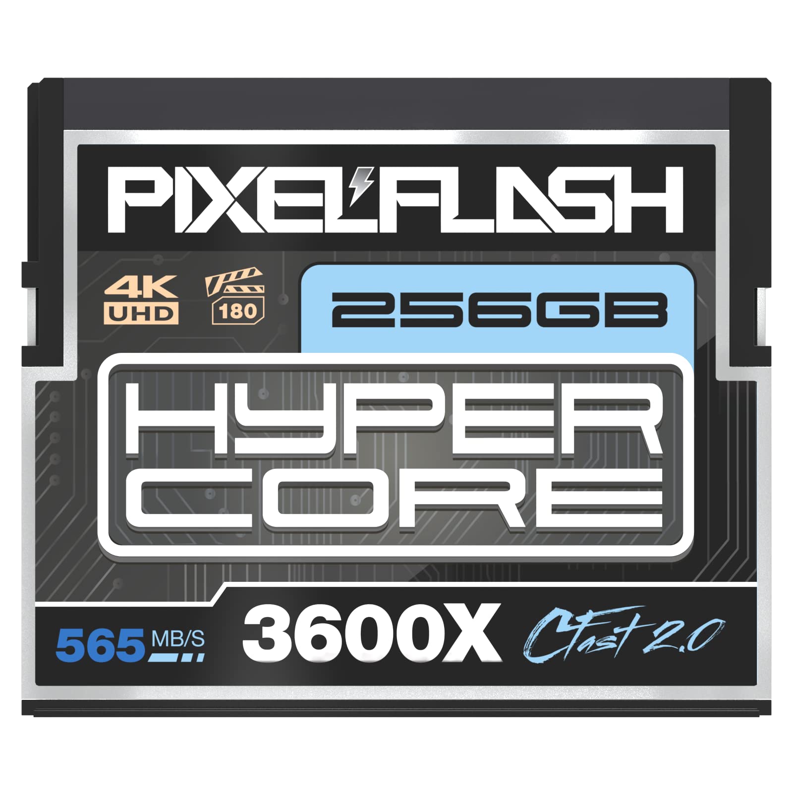 256Gb Pixelflash Cfast 2.0 Card   3600X Hypercore 565Mb/S Sata3 Vpg180 C Fast Card Compatible W/Dslr Cinematic Video & Photo Cams   Lab Tested & Certified Flash Memory 256 Gb, 2025 Model