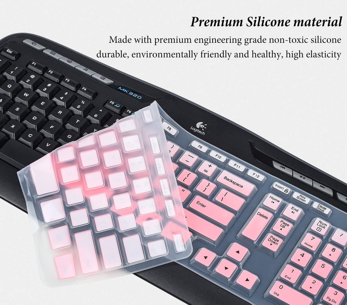 Keyboard Cover For Logitech Mk320 Mk330 K330 Wireless Desktop Keyboard, Logitech Mk320 Yr002/Y R0009 Keyboard Skin Accessories G