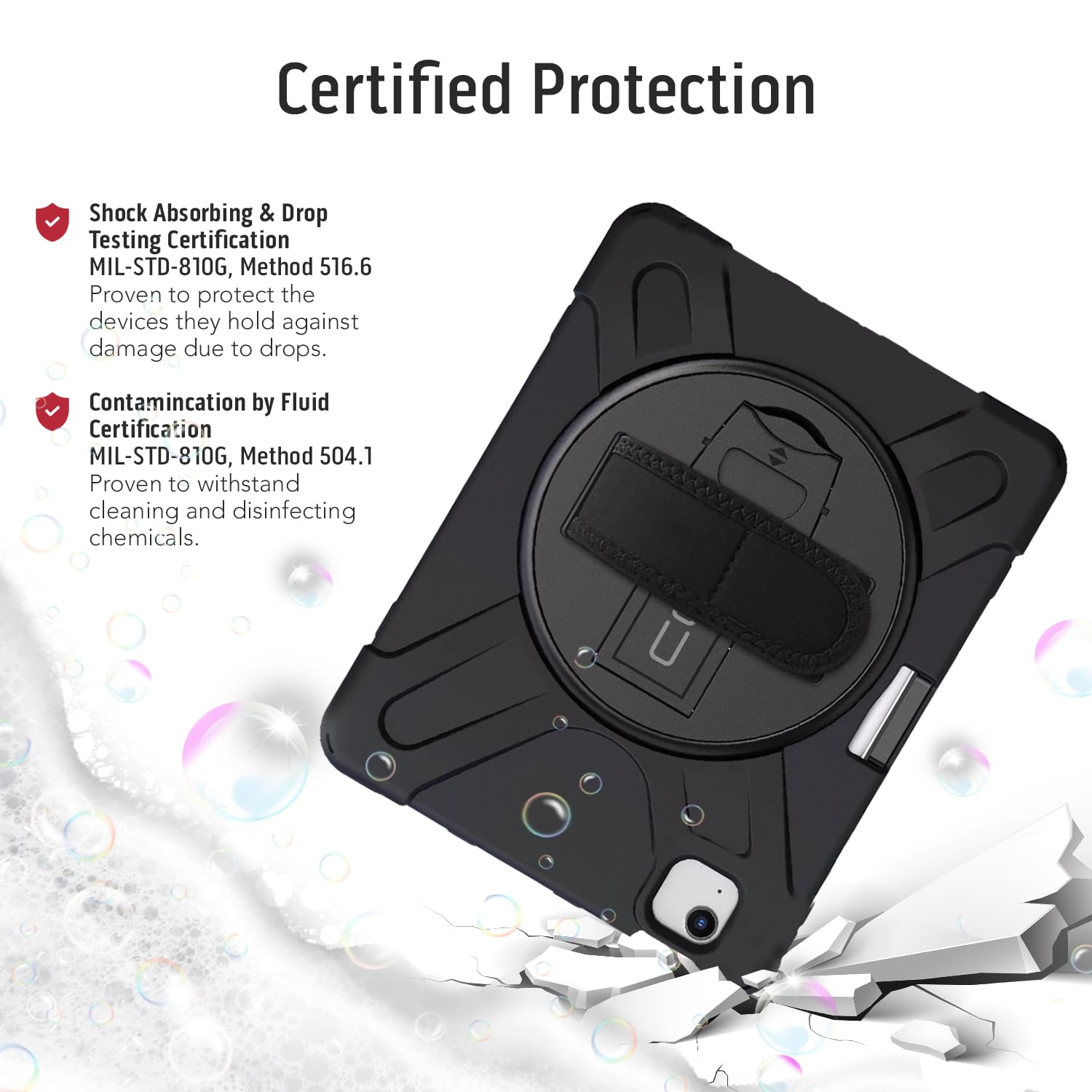 Codi Rugged Carrying Case For 11 Apple Ipad Pro (Gen 2, 3, And 4) Tablet - Black