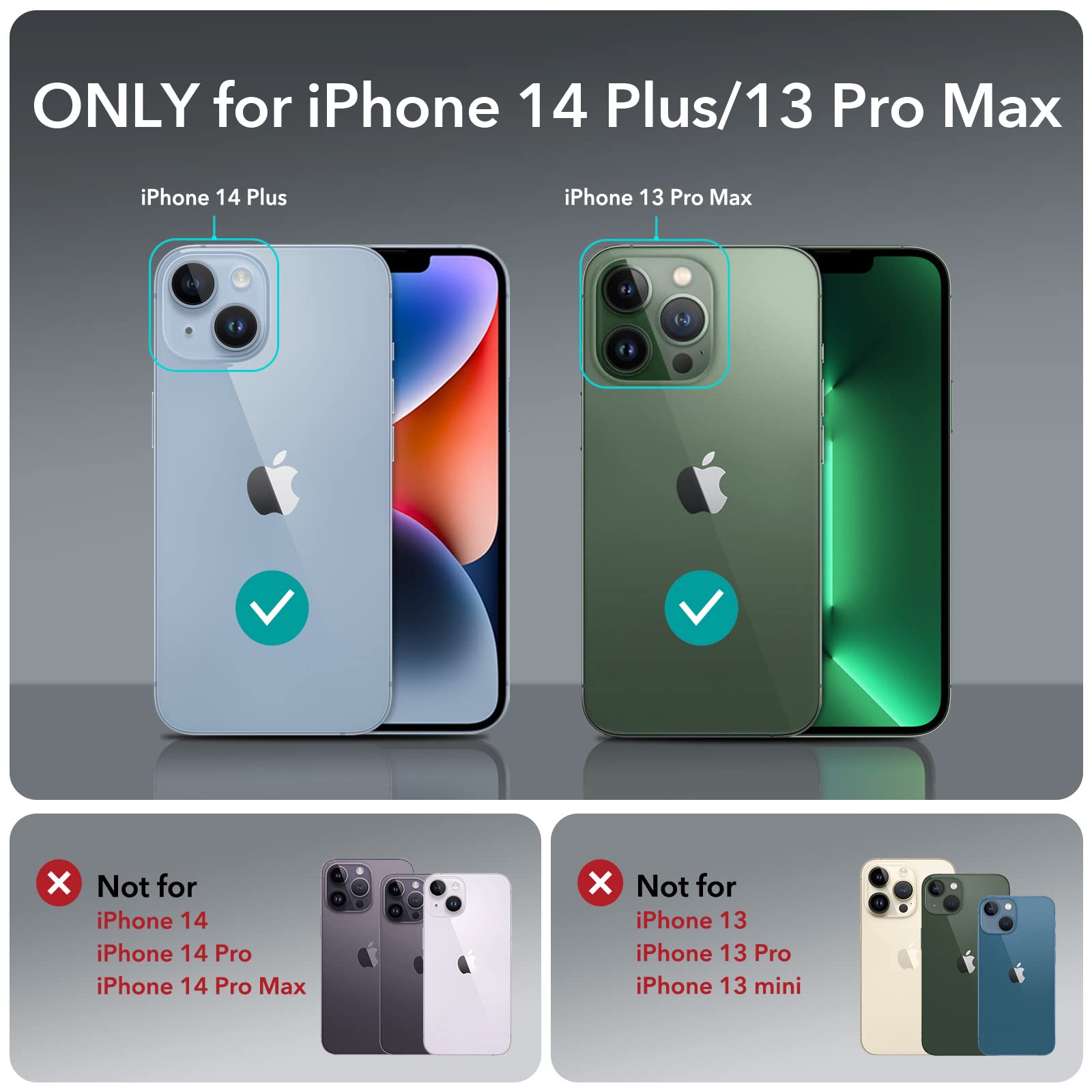 Esr 3 Pack For Iphone 13 Pro Max/Iphone 14 Plus Screen Protector, [9H Hardness] [Military Grade Shatterproof] Tempered Glass Fil