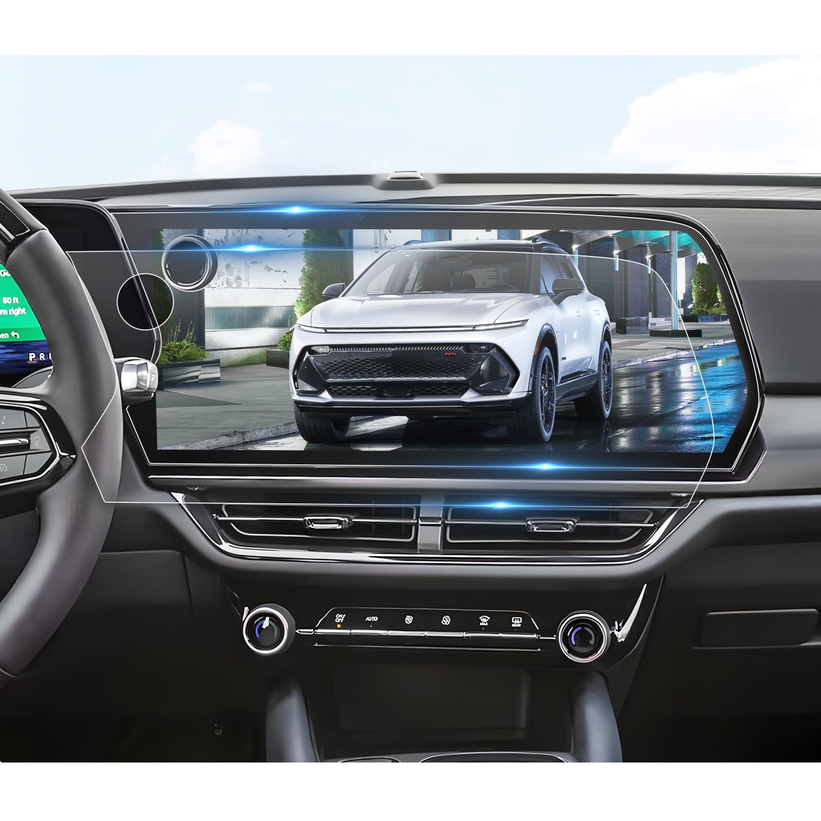 Bibibo 2Pcs For 2024 Chevy Equinox Ev Screen Protector 2024 Chevrolet Equinox Ev 17.7'Display, 2024 Chevrolet Equinox Ev Radio Touchscreen 2Pcs Tpu Nano Protective Film Chevrolet Equinox Ev Accessories 2024