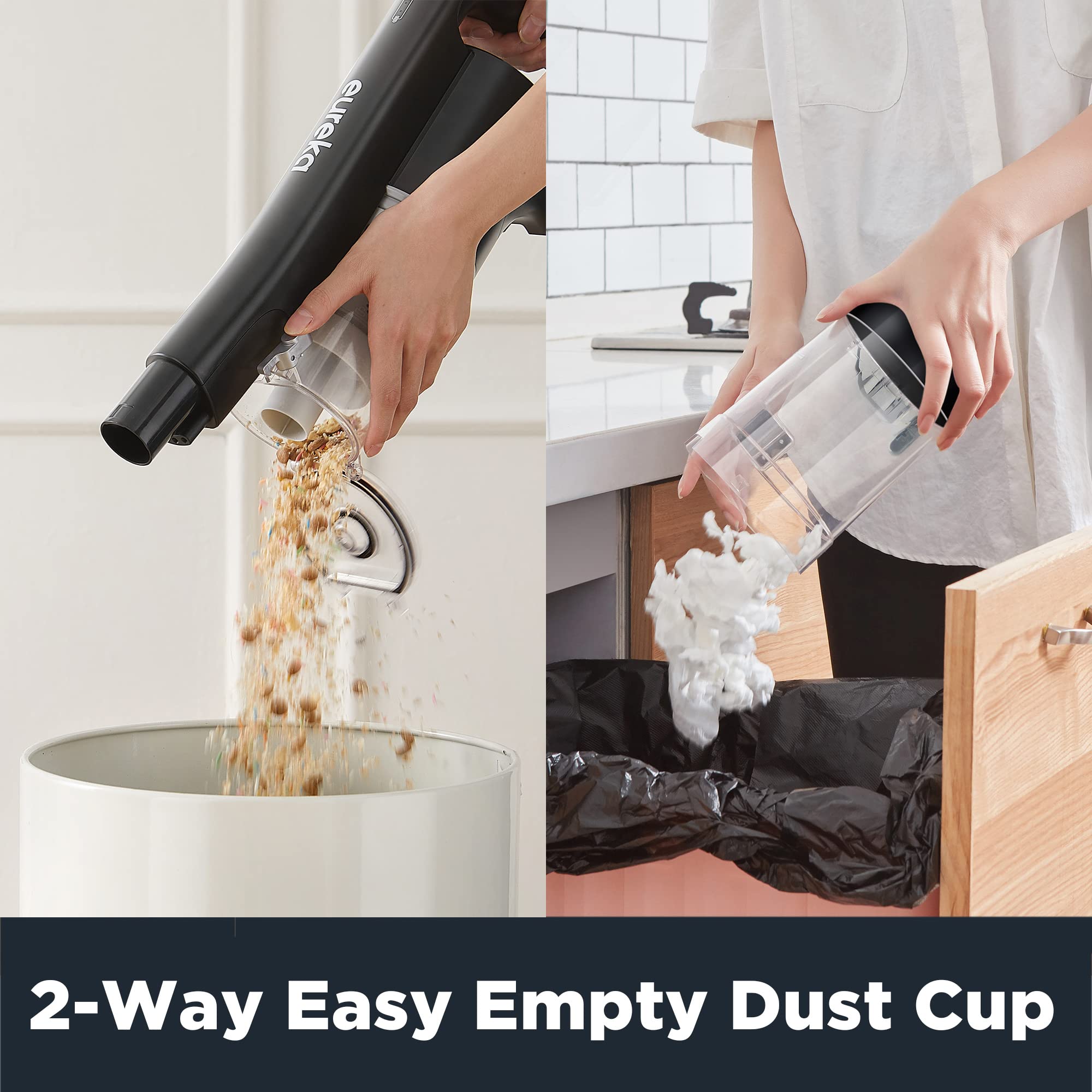 Eureka Lightweight Cordless Stick Convenient For Hard Floors Rechargeable Handheld Vacuum Cleaner Portable With Powerful Motor E