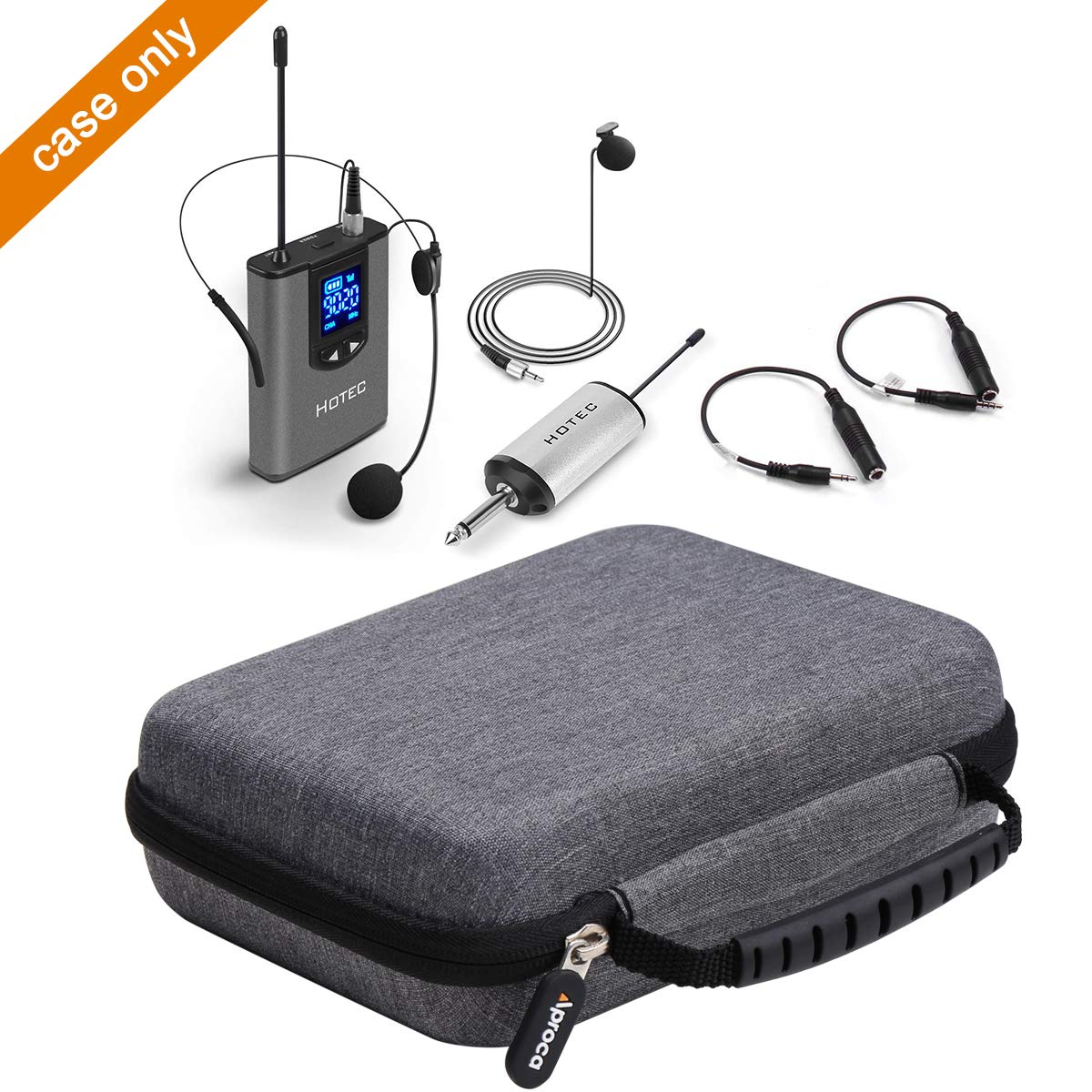 Aproca Hard Travel Storage Carrying Case For Hotec Uhf Wireless Headset Microphone