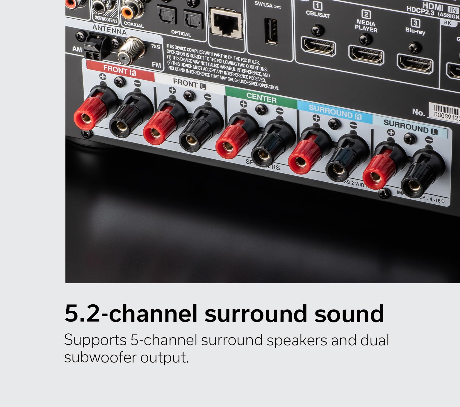 Denon Avr S670H 5.2 Ch Home Theater Receiver   8K Uhd Hdmi Receiver (75W X 5), Streaming Via Built In Heos, Bluetooth & Wi Fi, D